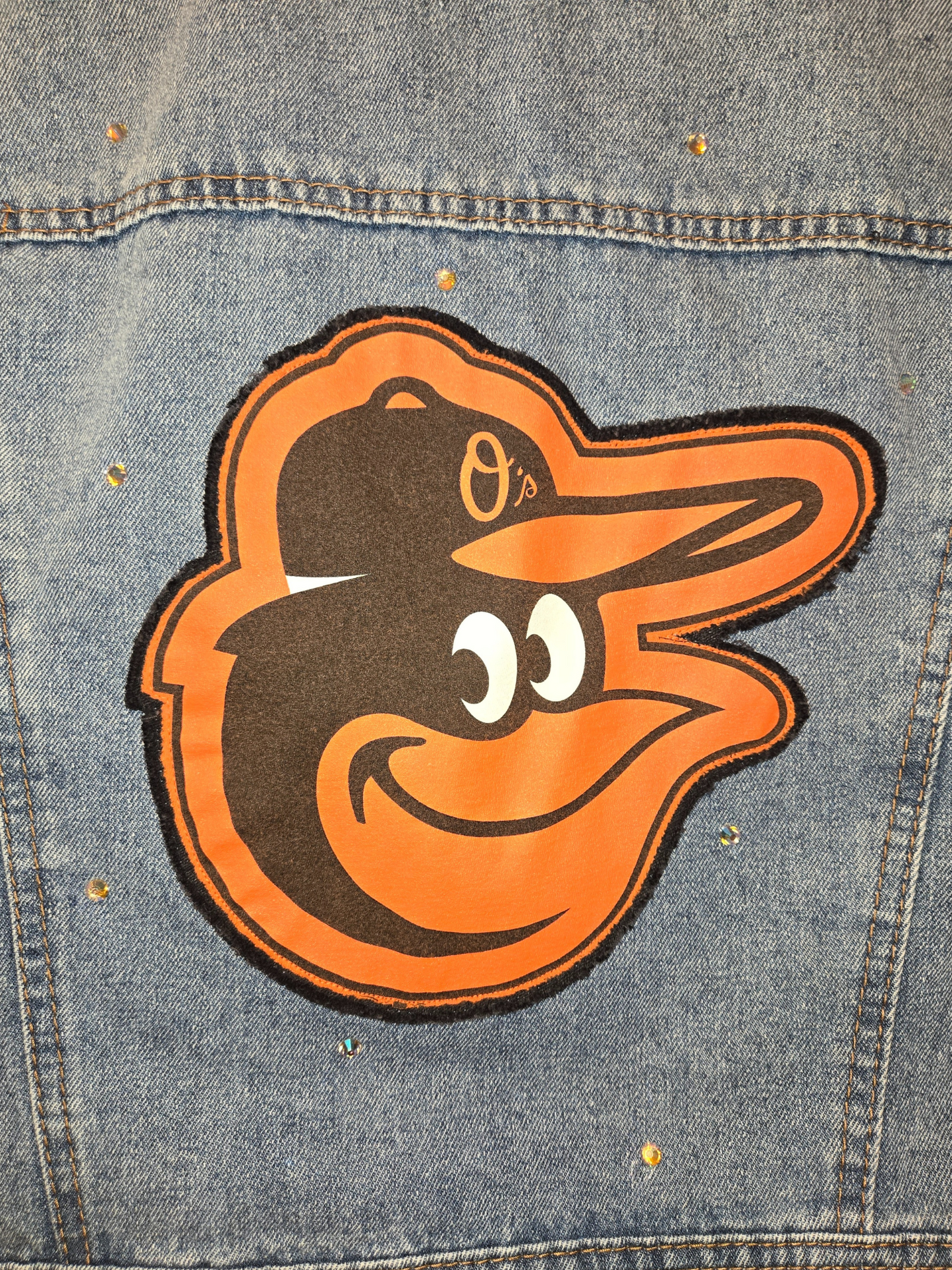 Baltimore Orioles Crop Rhinestone Jacket