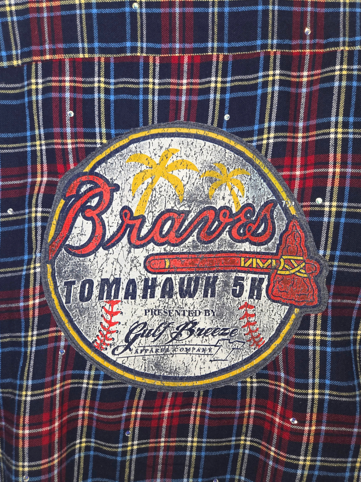 Atlanta Braves Crop Flannel - Large