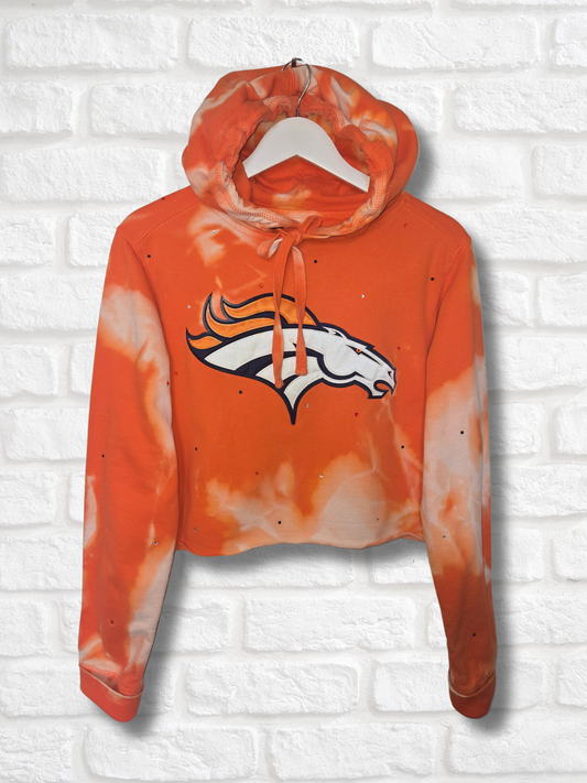 Denver Broncos Crop Hoodie- Small