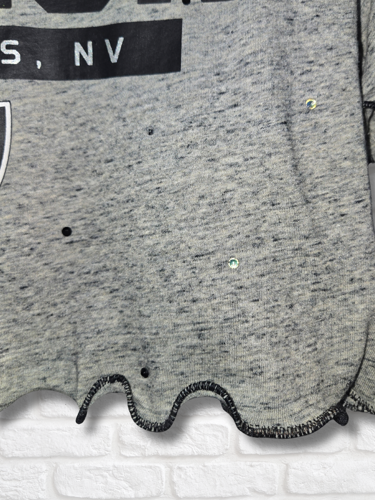 Las Vegas Raiders Ruffle Crop Top- Medium