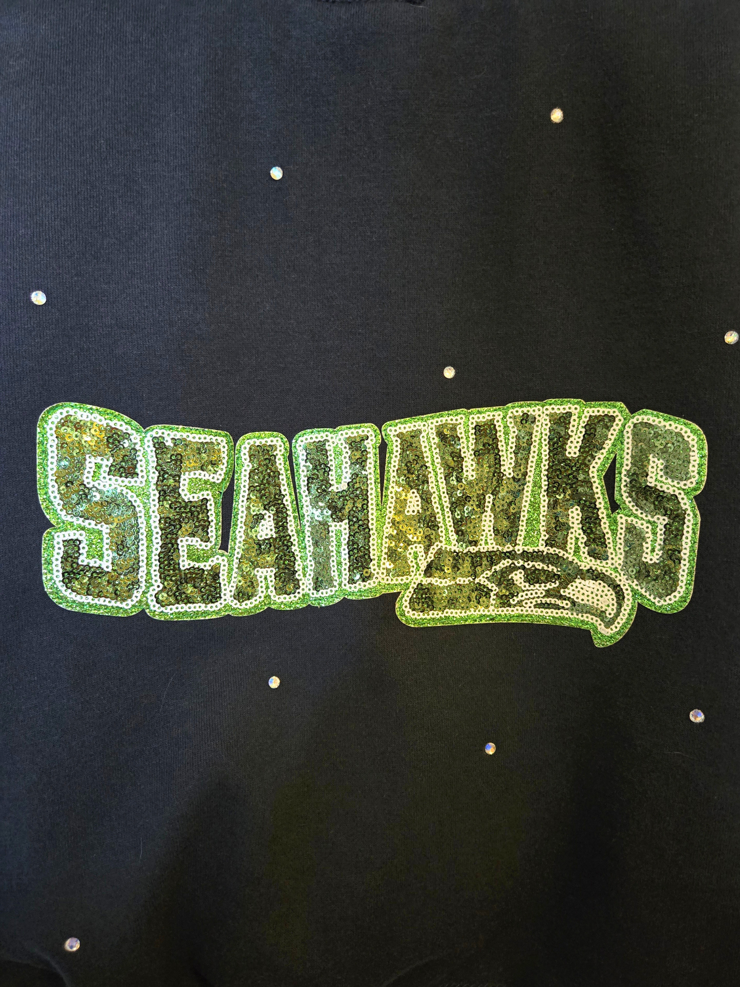 Seattle Seahawks Crop Zip-Up Sweatshirt- Medium