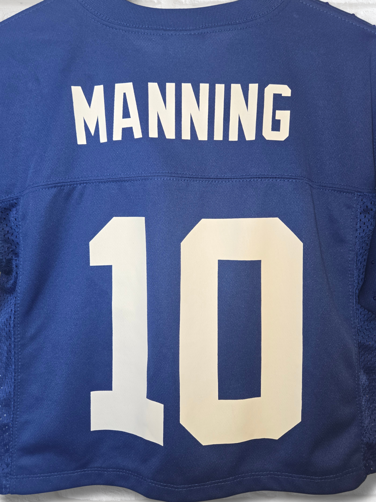 New York Giants Rhinestone Crop Jersey- Small