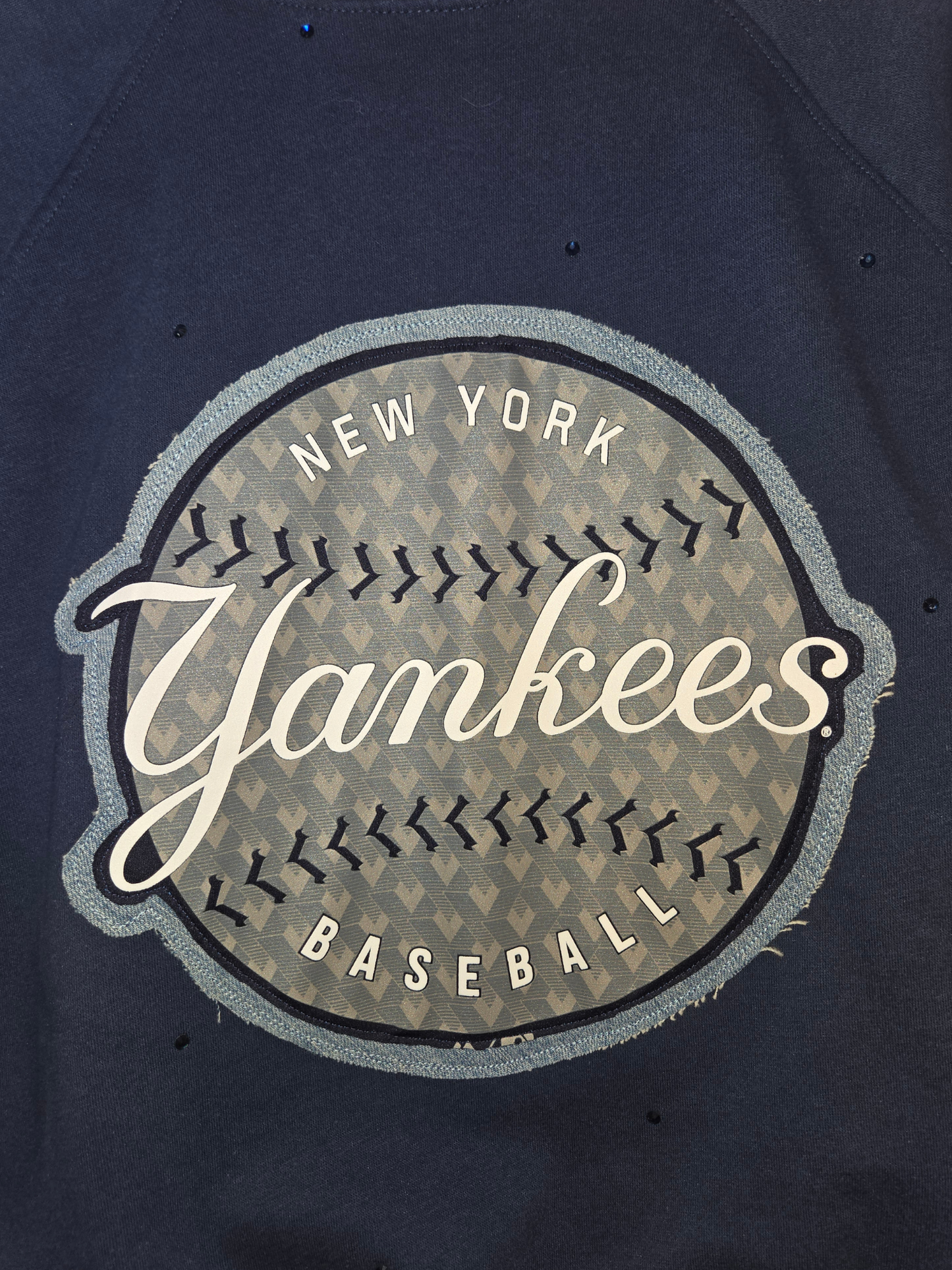 New York Yankees Crop Zip-Up Sweatshirt
