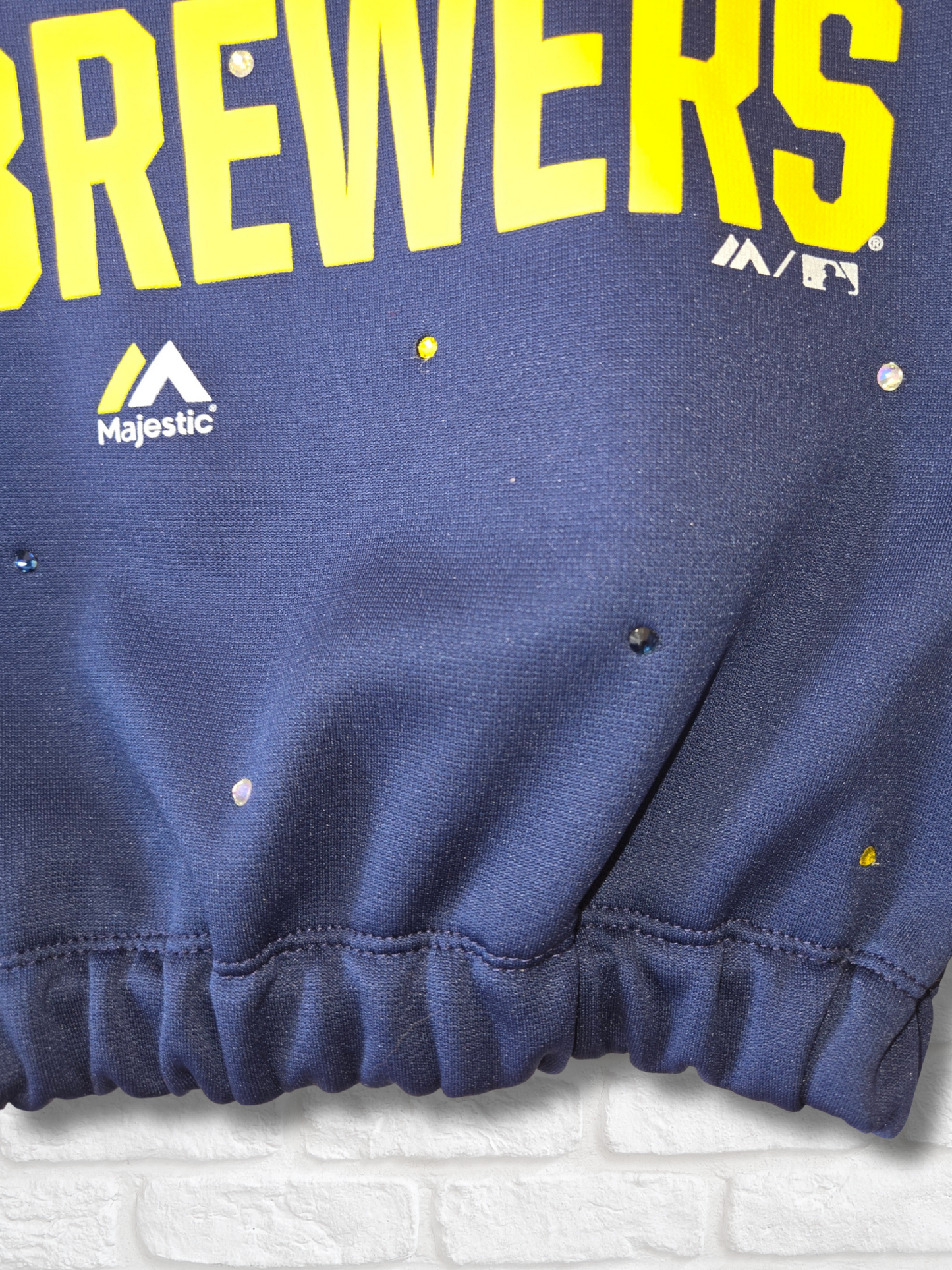 Milwaukee Brewers Crop Hoodie- Small