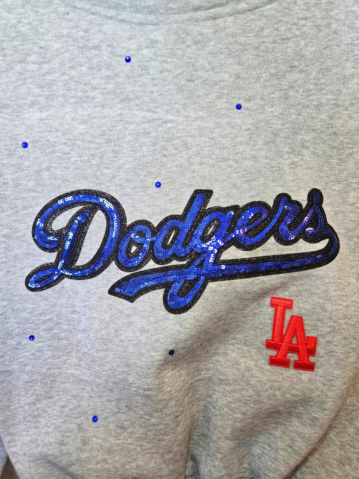 Los Angeles Dodgers Crop Zip-Up Sweatshirt - Large