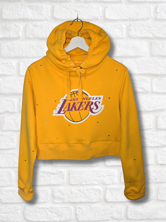 Los Angeles Lakers Crop Hoodie - Medium