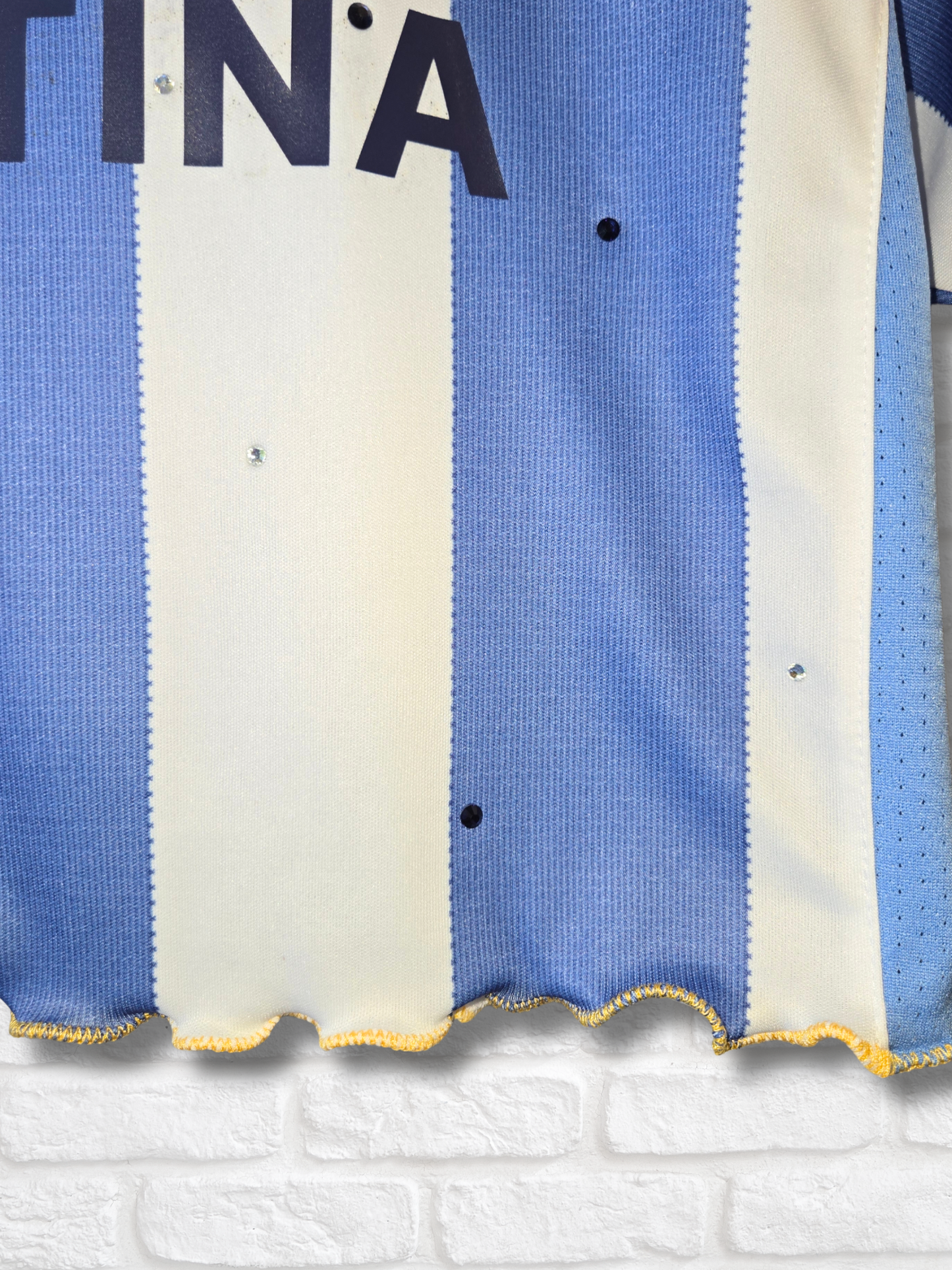 Team Argentina Ruffle Crop Top- Medium