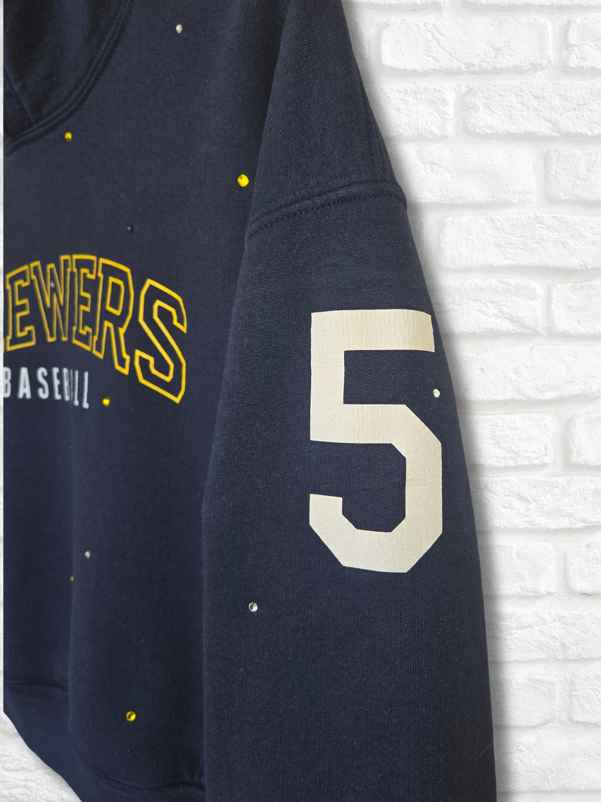 Milwaukee Brewers Crop Hoodie- Large