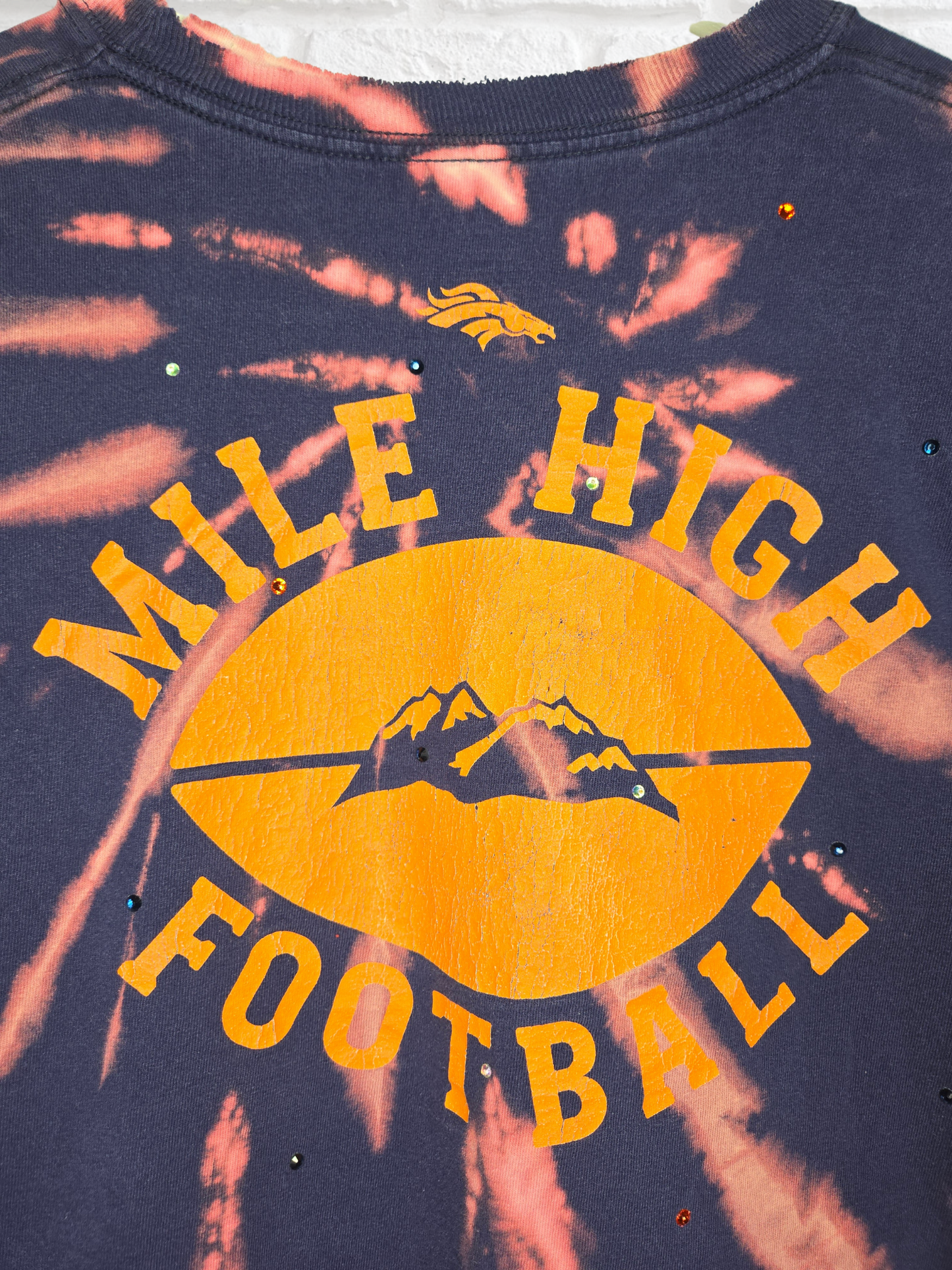 Denver Broncos Long Sleeve Crop Top