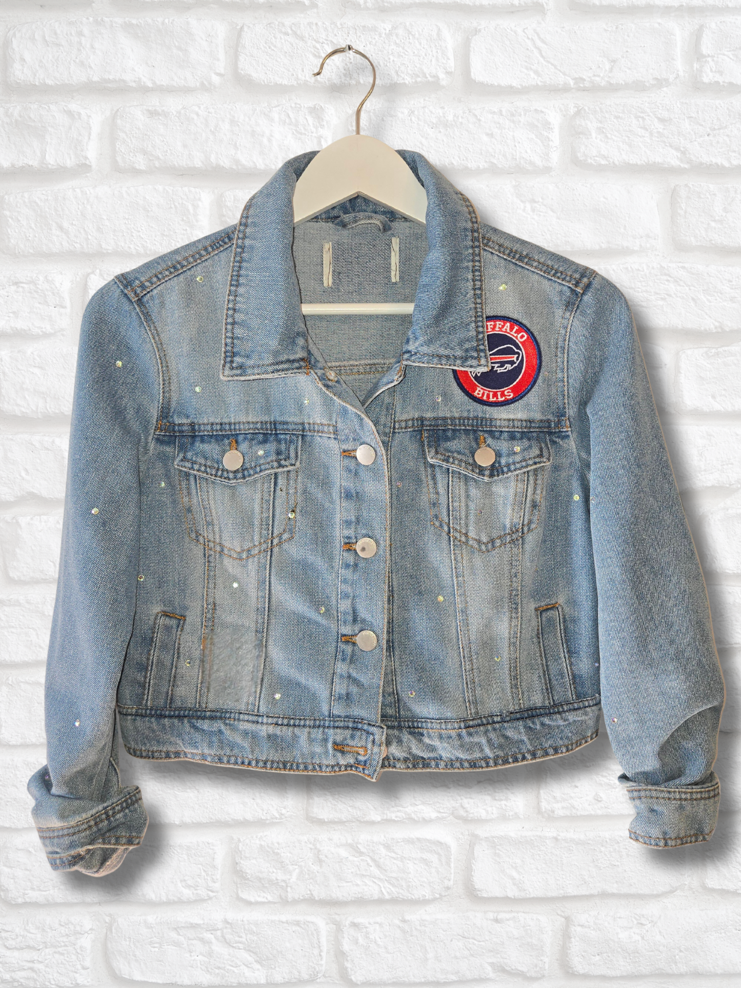 Buffalo Bills Crop Denim Jacket