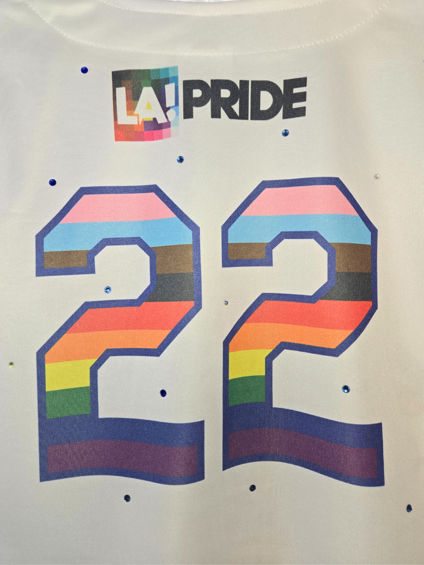 Los Angeles Dodgers Pride Crop Jersey - Medium