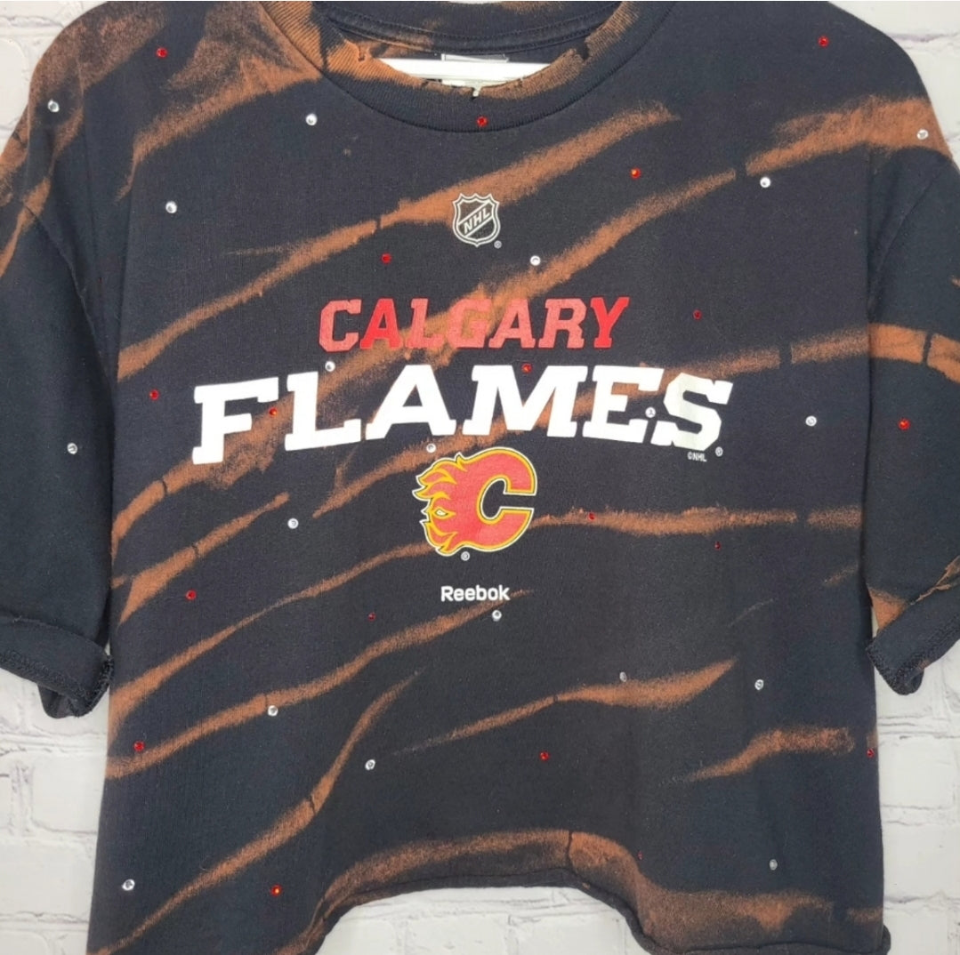Calgary Flames Crop Tee