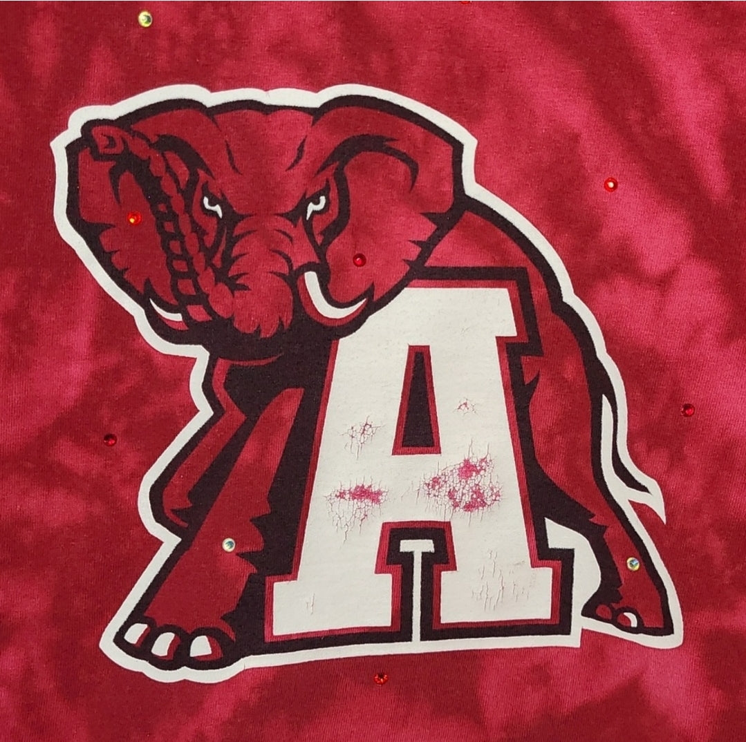 Alabama Crimson Tide Upcycled Crop Tee