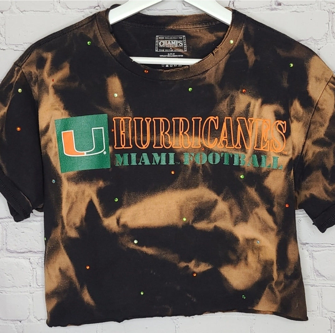 Miami Hurricanes Crop Tee