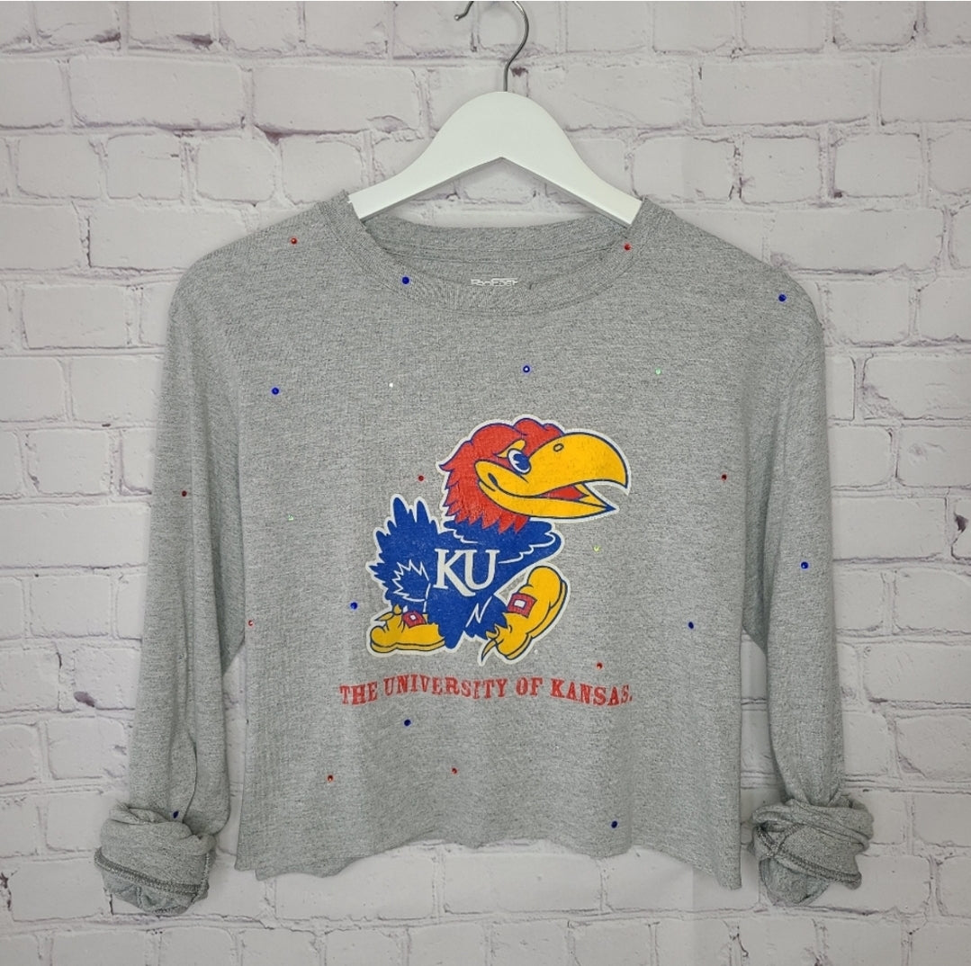 Kansas Jayhawks Crop Tee