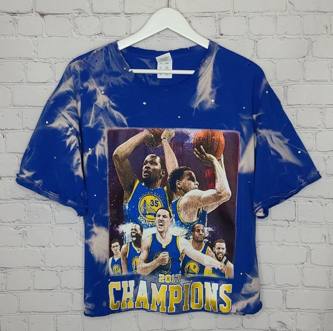 Golden State Warriors Crop Tee