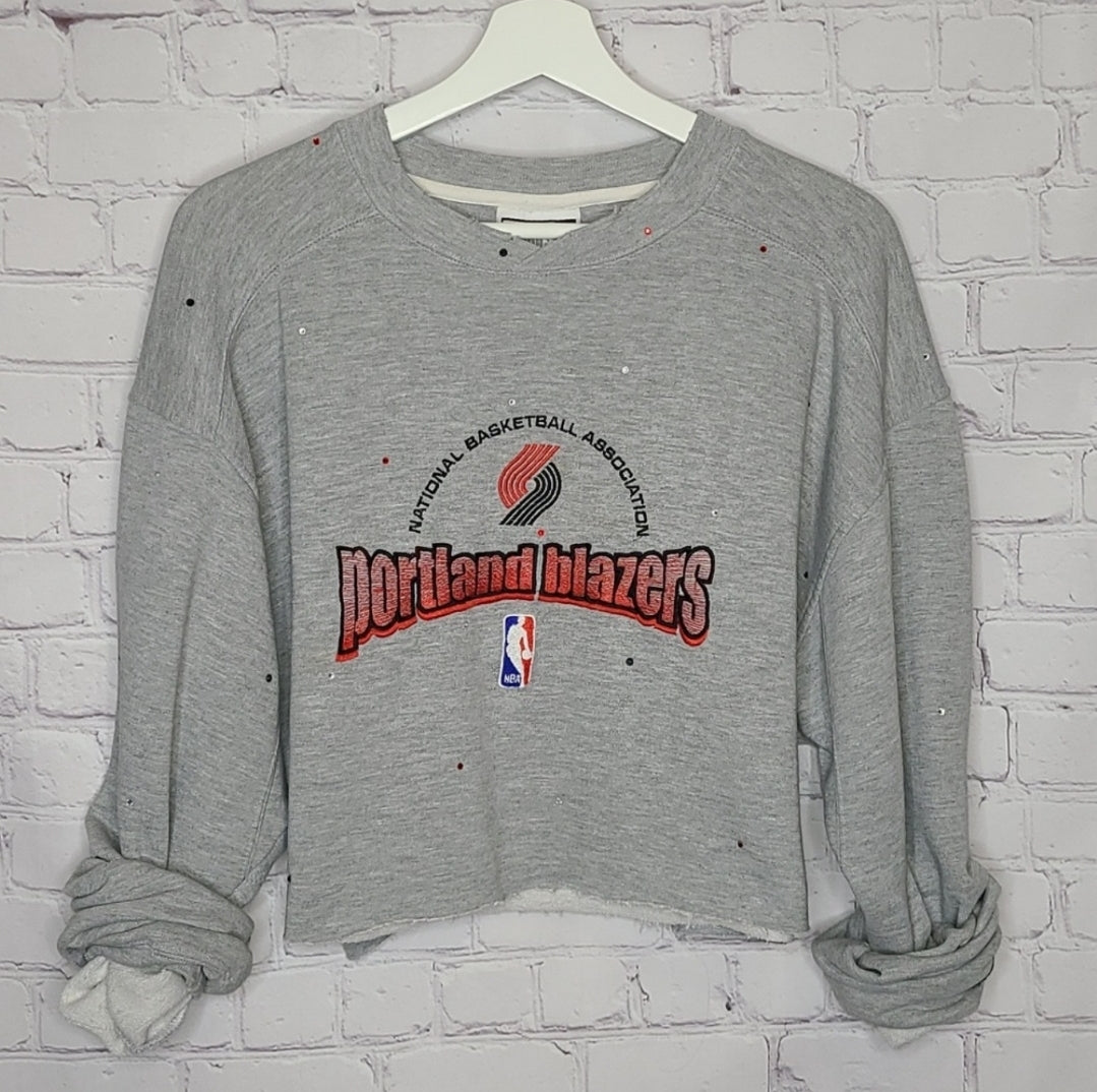 Portland Trail Blazers Crop Sweatshirt