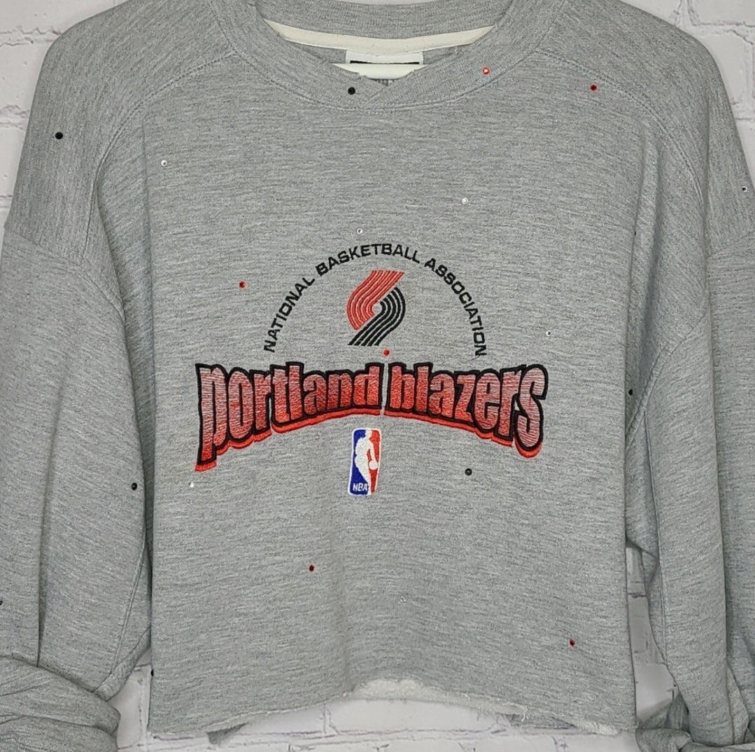 Portland Trail Blazers Crop Sweatshirt