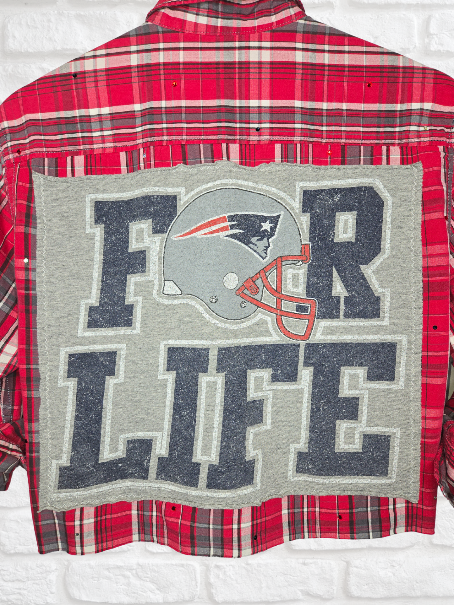 New England Patriots Crop Flannel