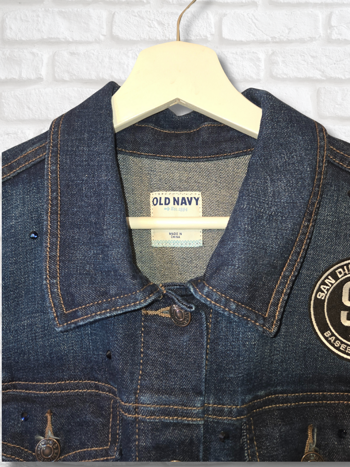 San Diego Padres Crop Denim Jacket