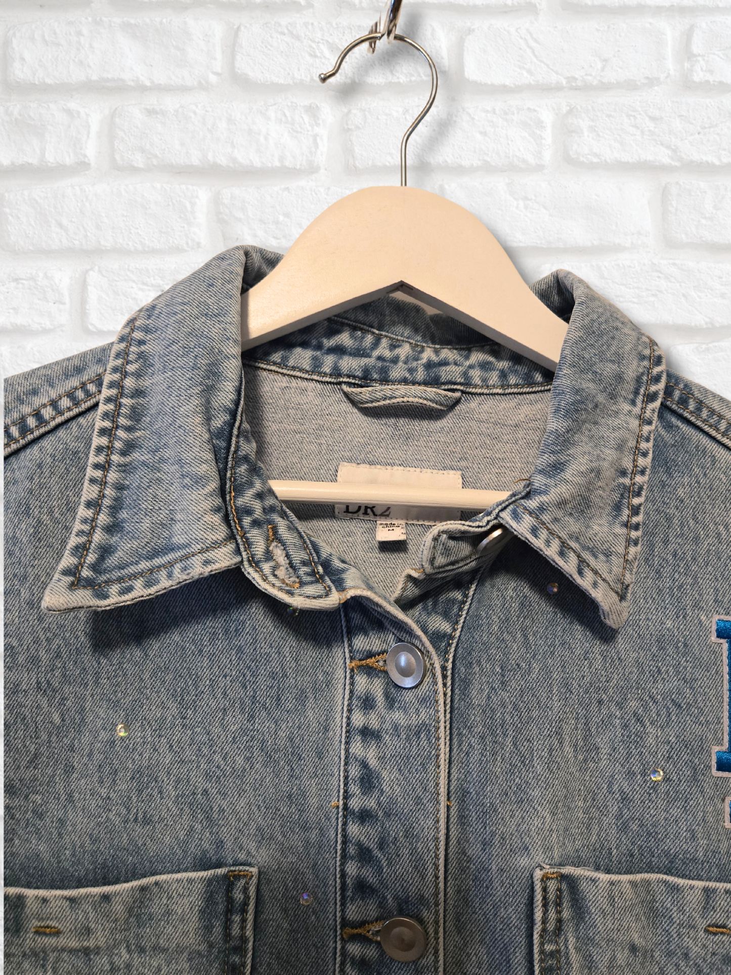 Los Angeles Dodgers Rhinestone Crop Jacket