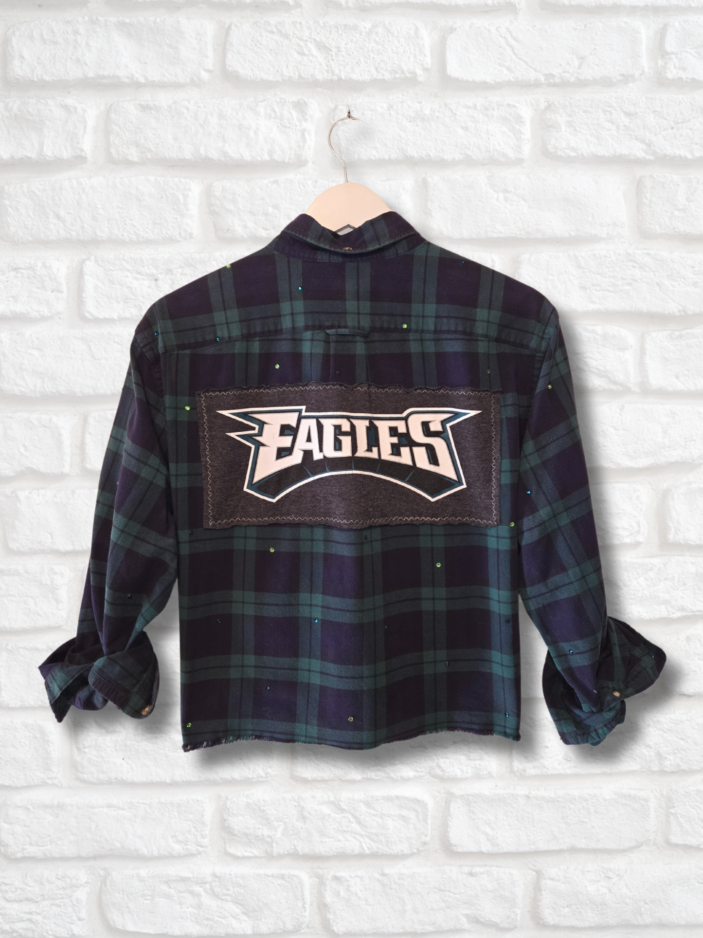 Philadelphia Eagles Crop Flannel
