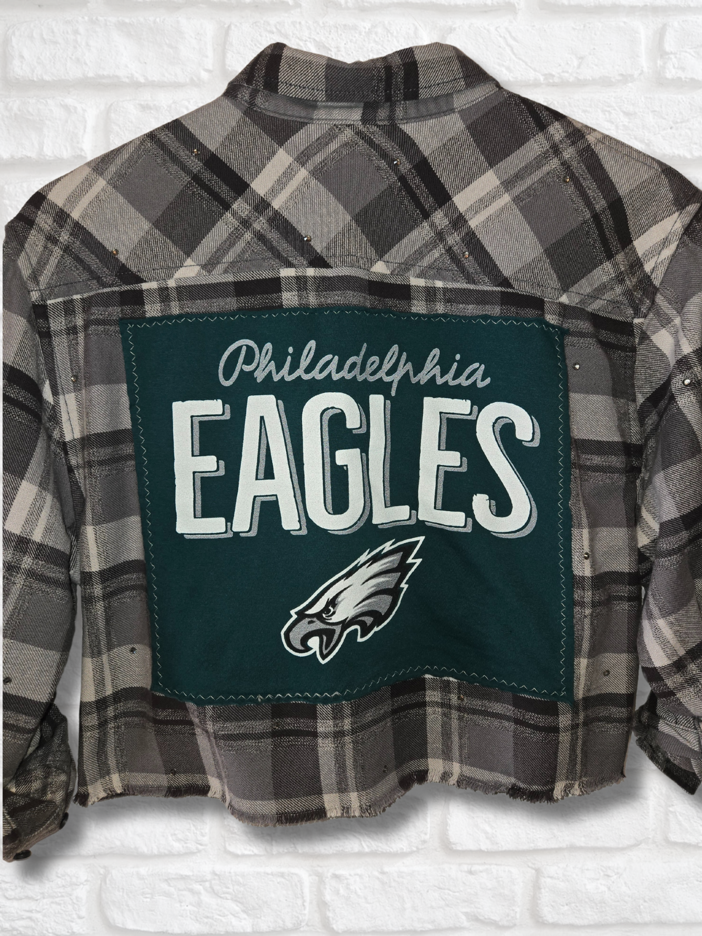 Philadelphia Eagles Crop Flannel