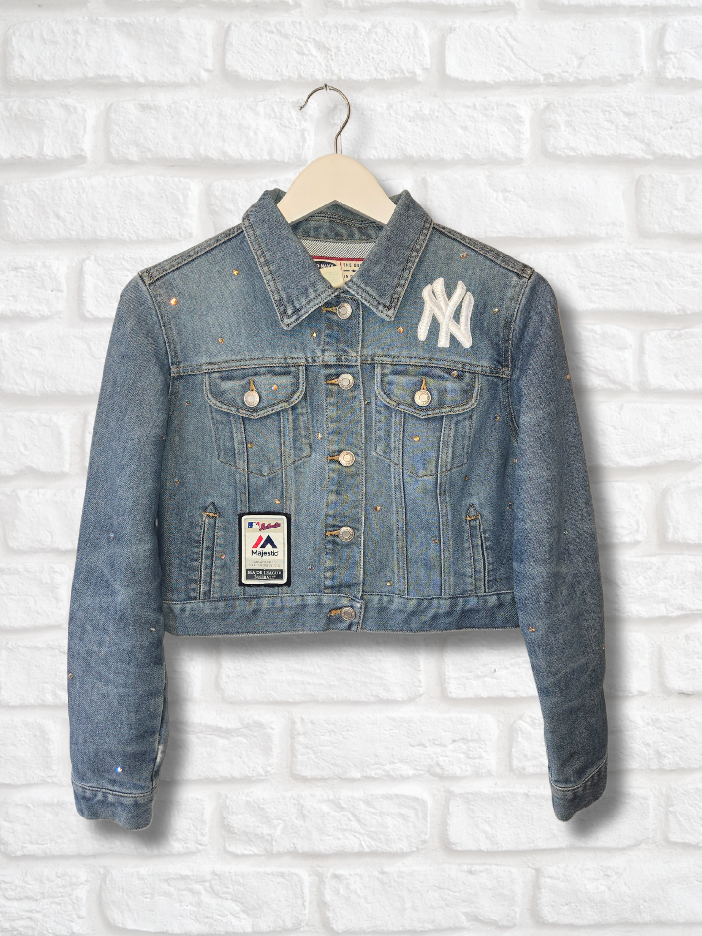 New York Yankees Denim Crop Jacket