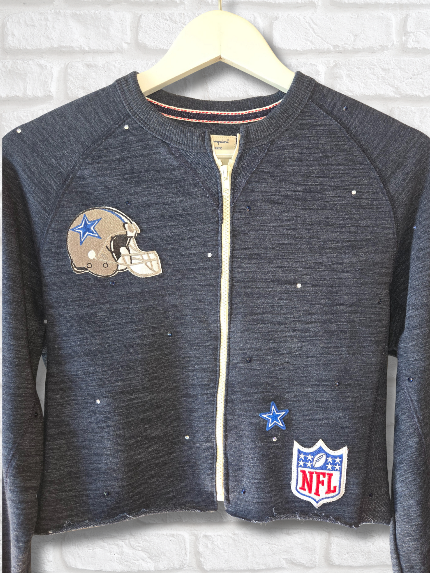 Dallas Cowboys Crop Zip-Up Sweatshirt