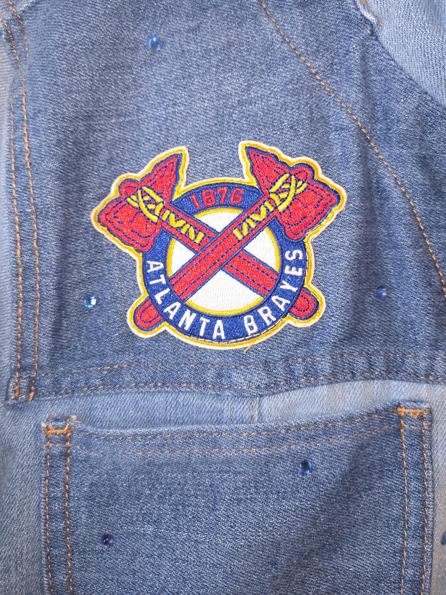 Atlanta Braves Rhinestone Denim Jacket