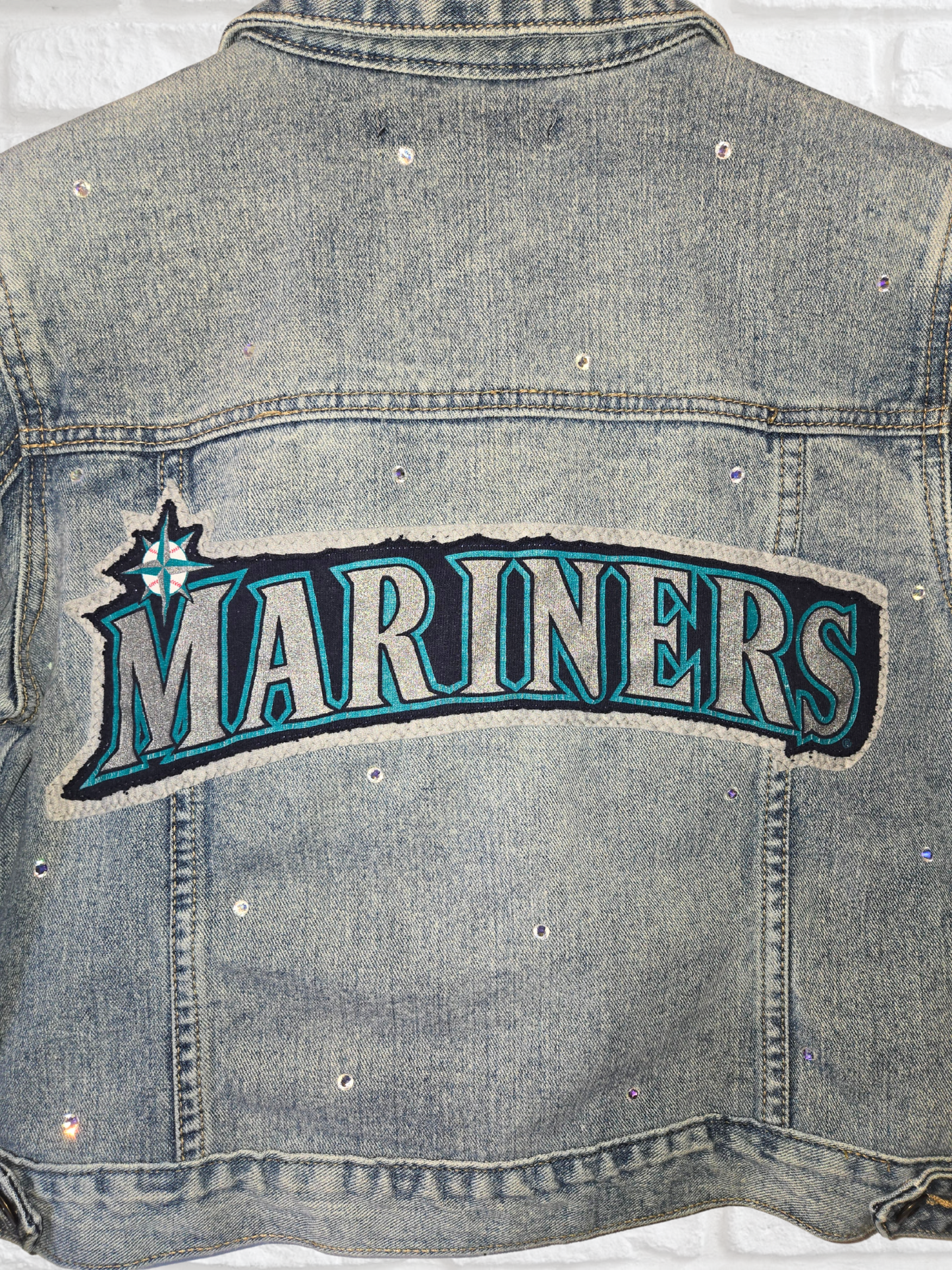 Seattle Mariners Crop Denim Jacket