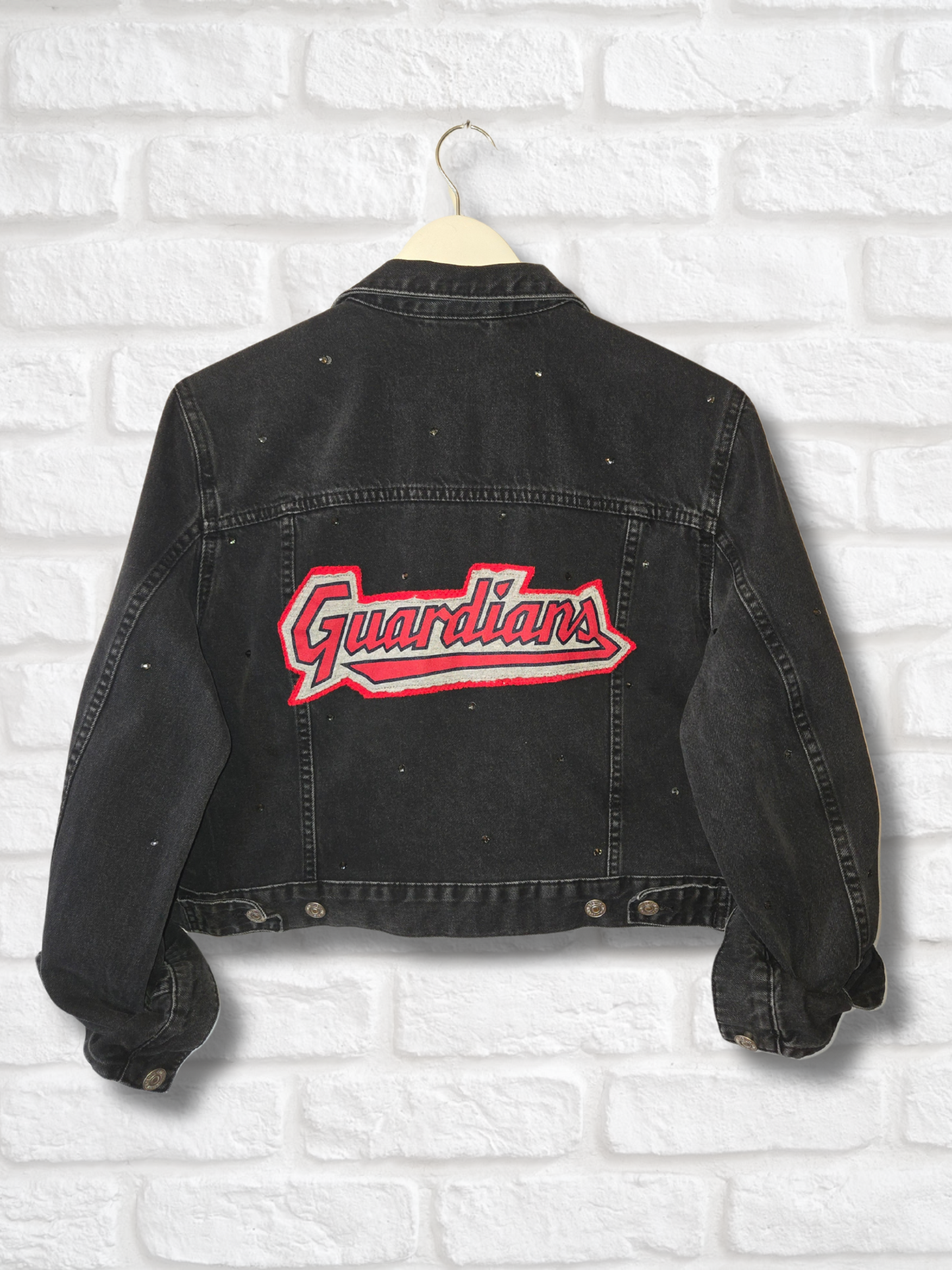 Cleveland Guardians Crop Denim Jacket