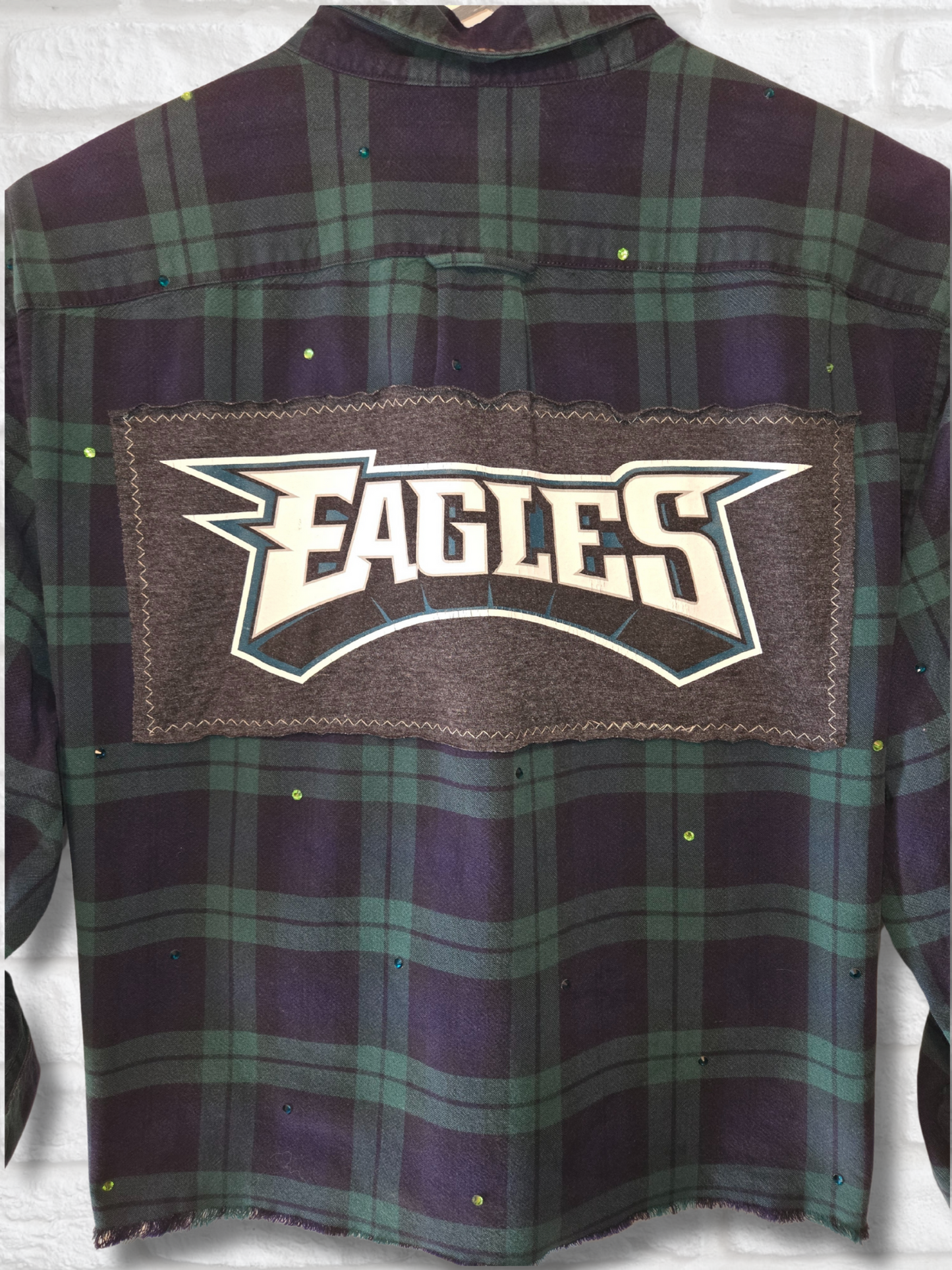 Philadelphia Eagles Crop Flannel