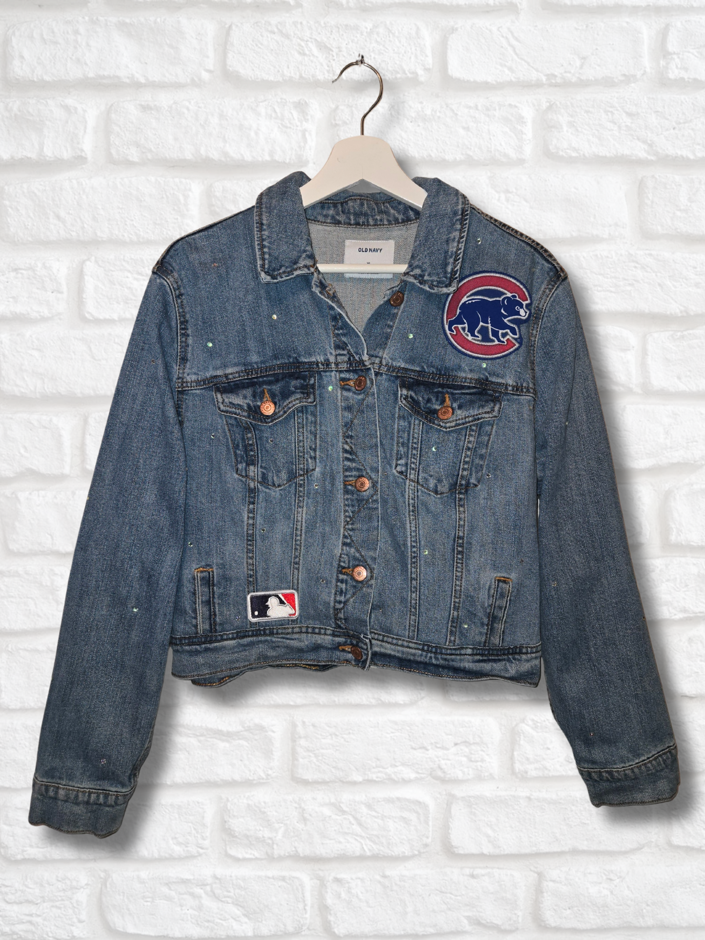 Chicago Cubs Rhinestone Crop Jacket