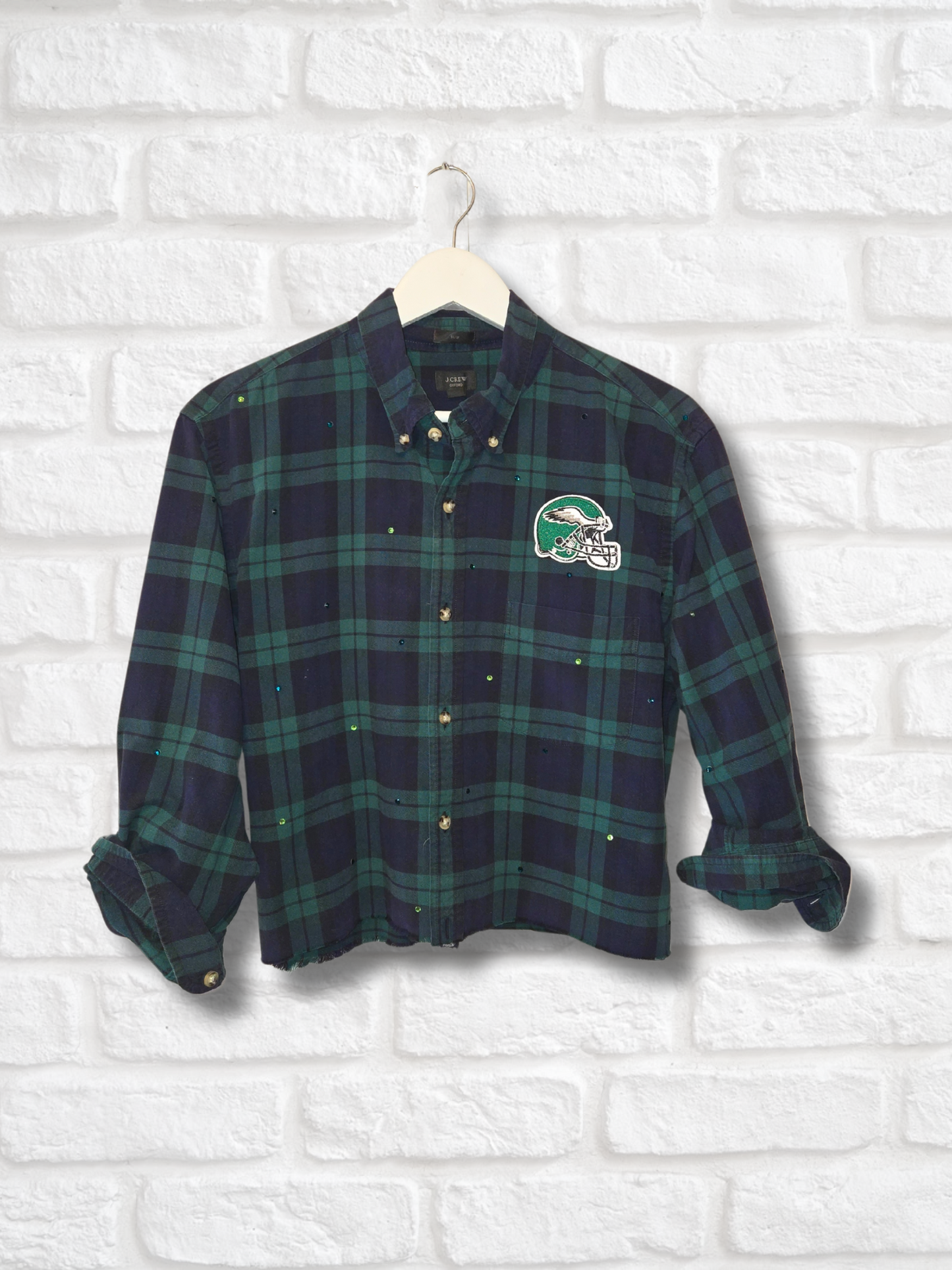 Philadelphia Eagles Crop Flannel