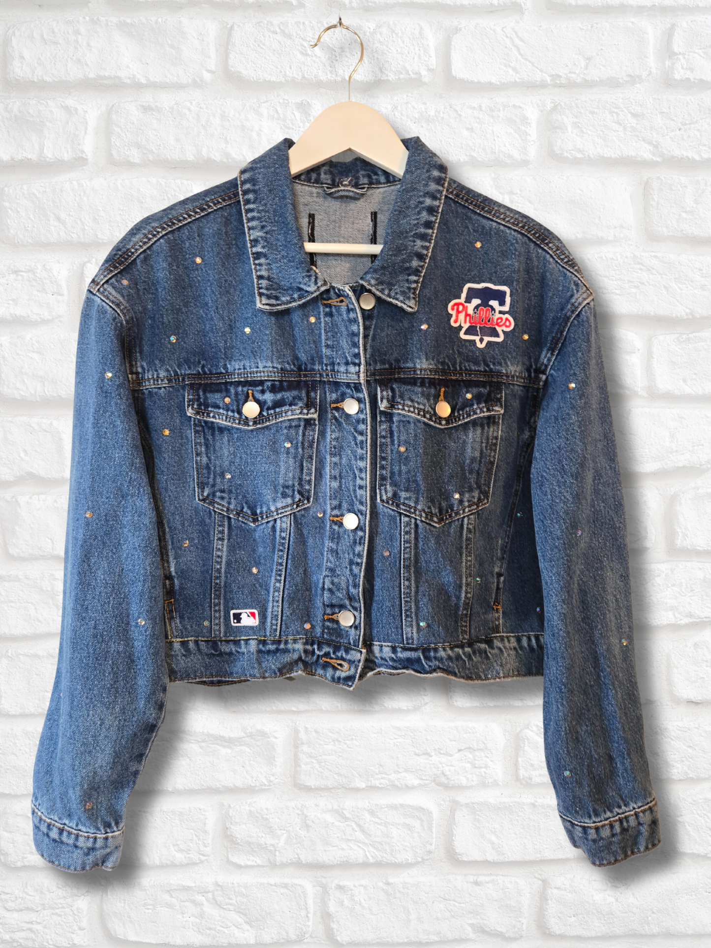 Philadelphia Phillies Crop Denim Jacket