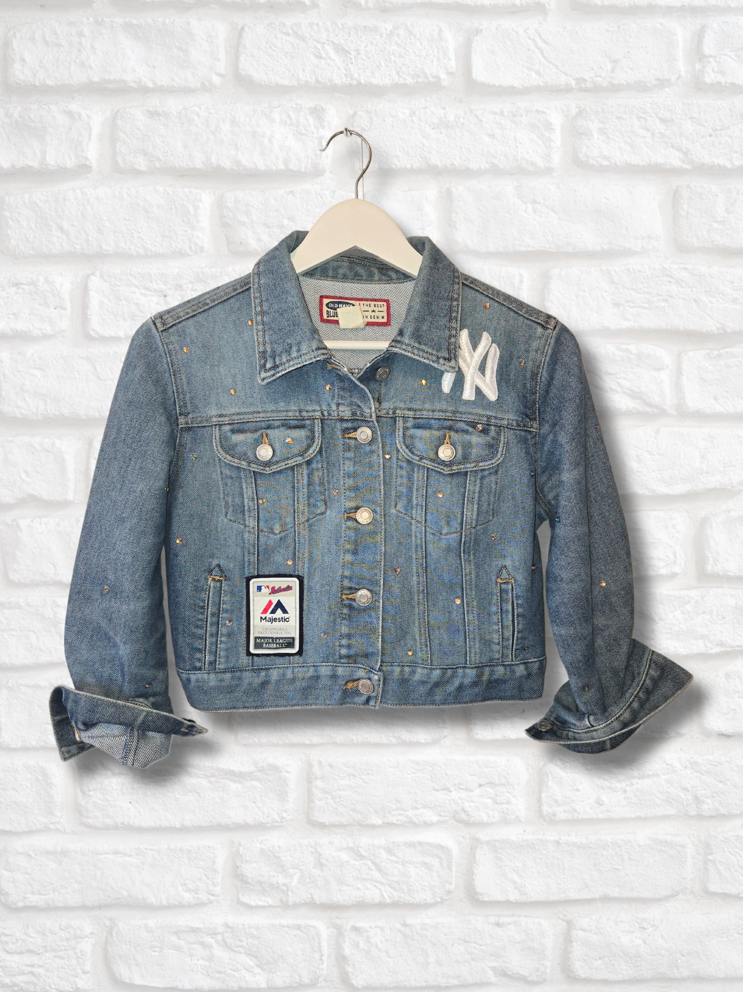 New York Yankees Denim Crop Jacket