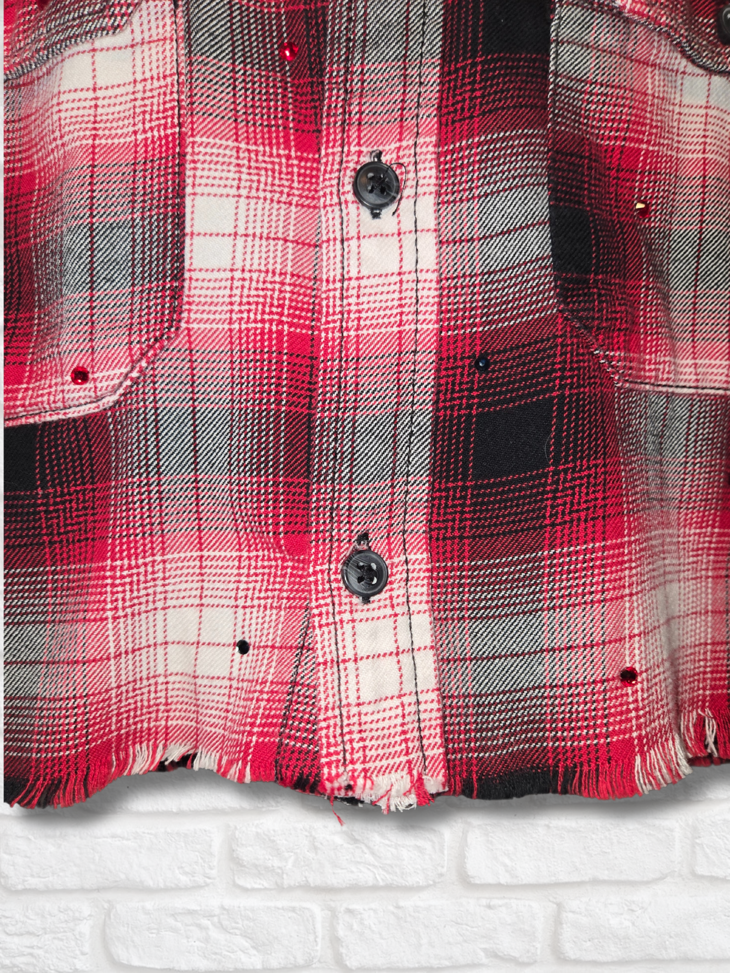Boston Red Sox Crop Flannel