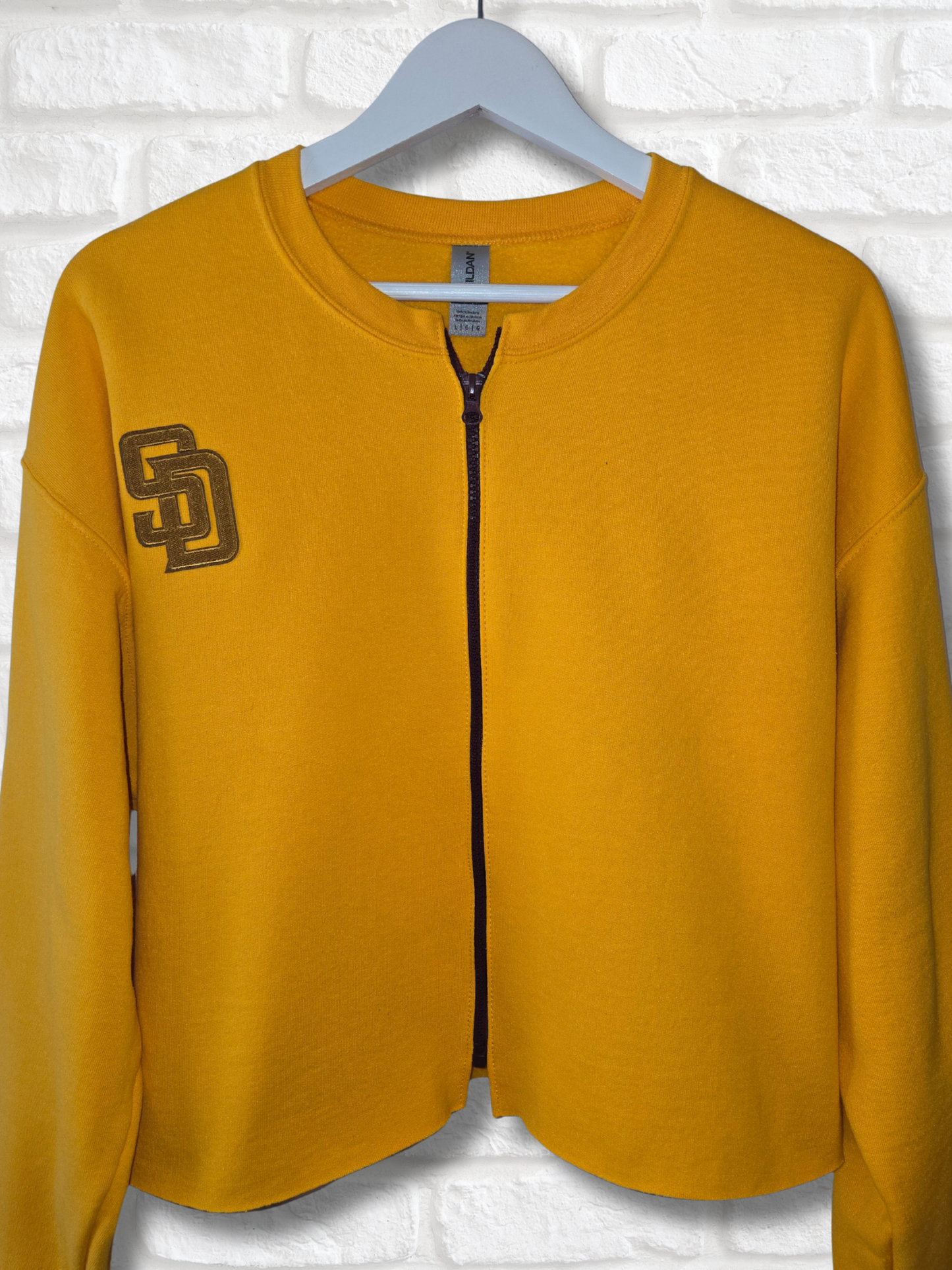 San Diego Padres Zip-Up Crop Sweatshirt
