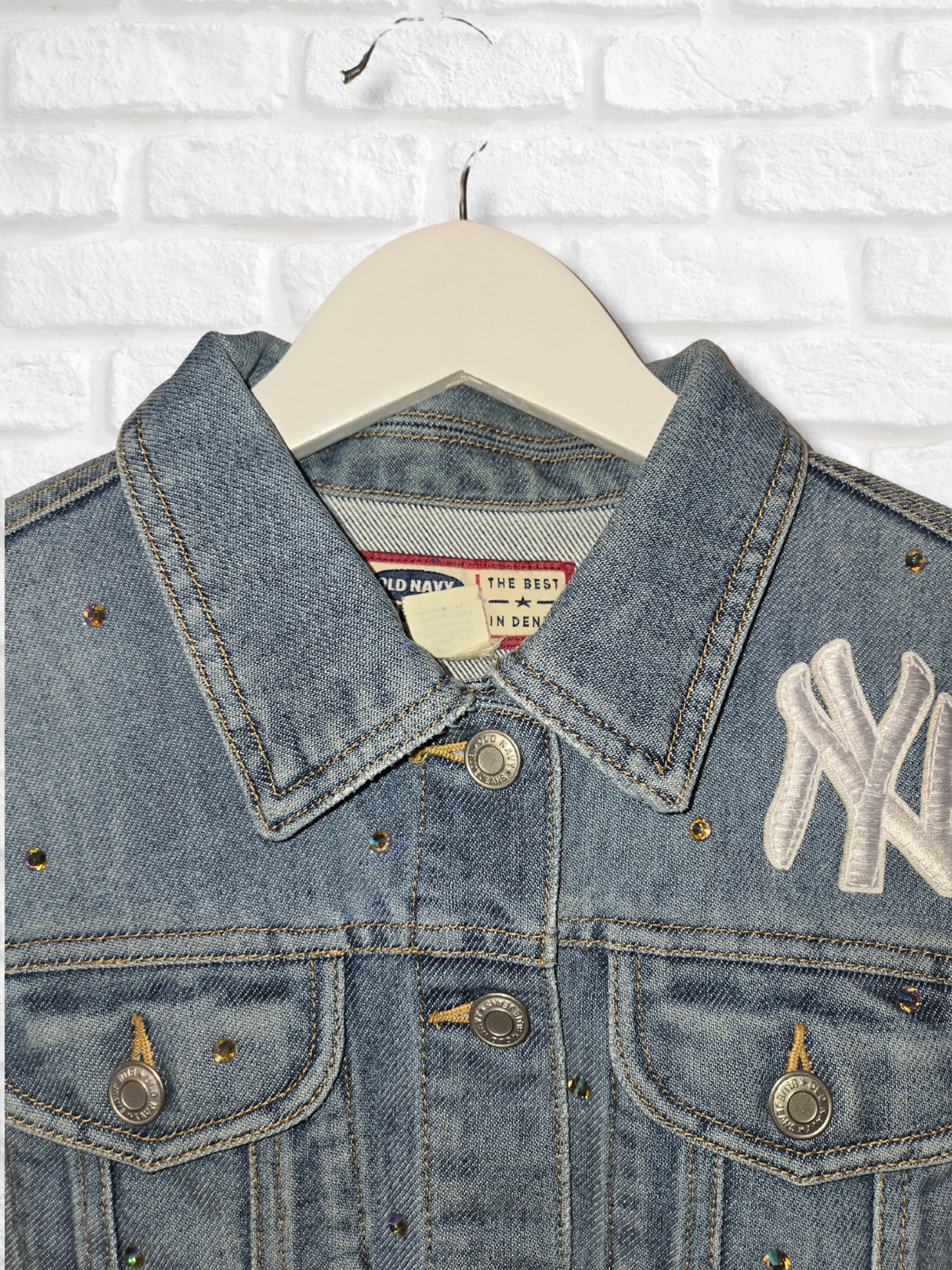 New York Yankees Denim Crop Jacket