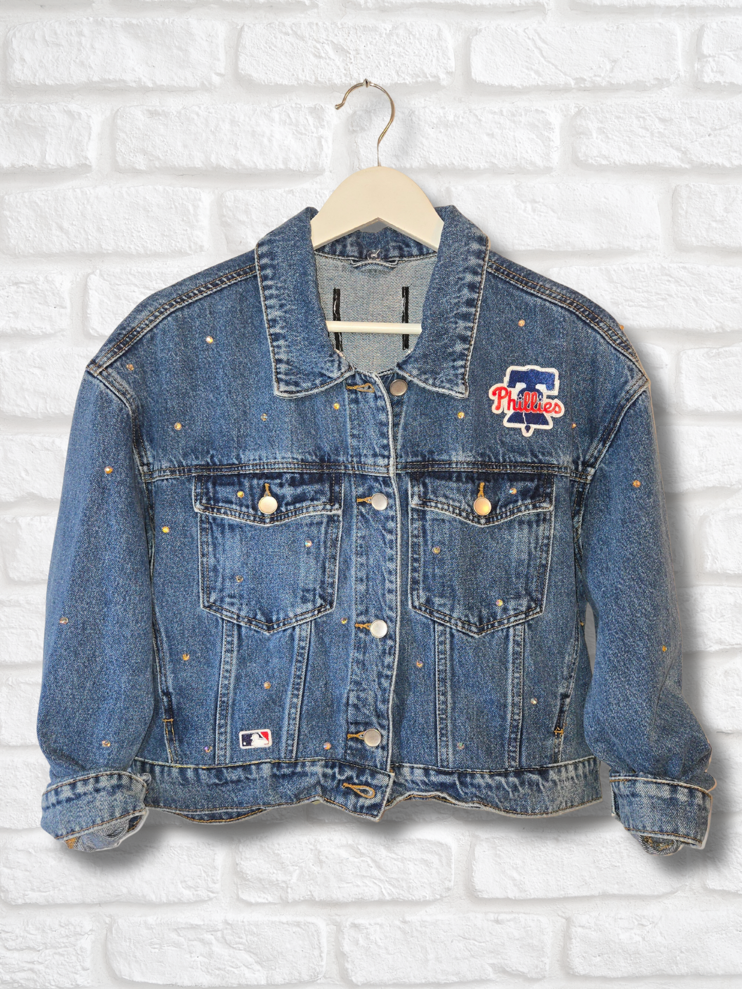 Philadelphia Phillies Crop Denim Jacket