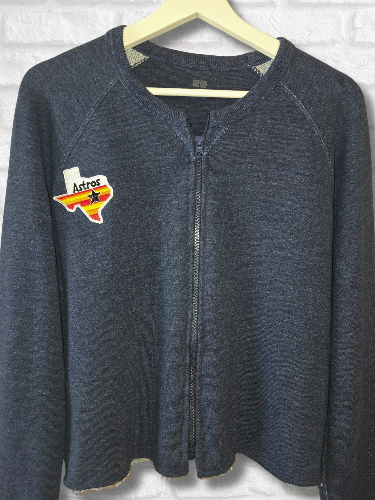 Houston Astros Zip-Up Crop Sweatshirt