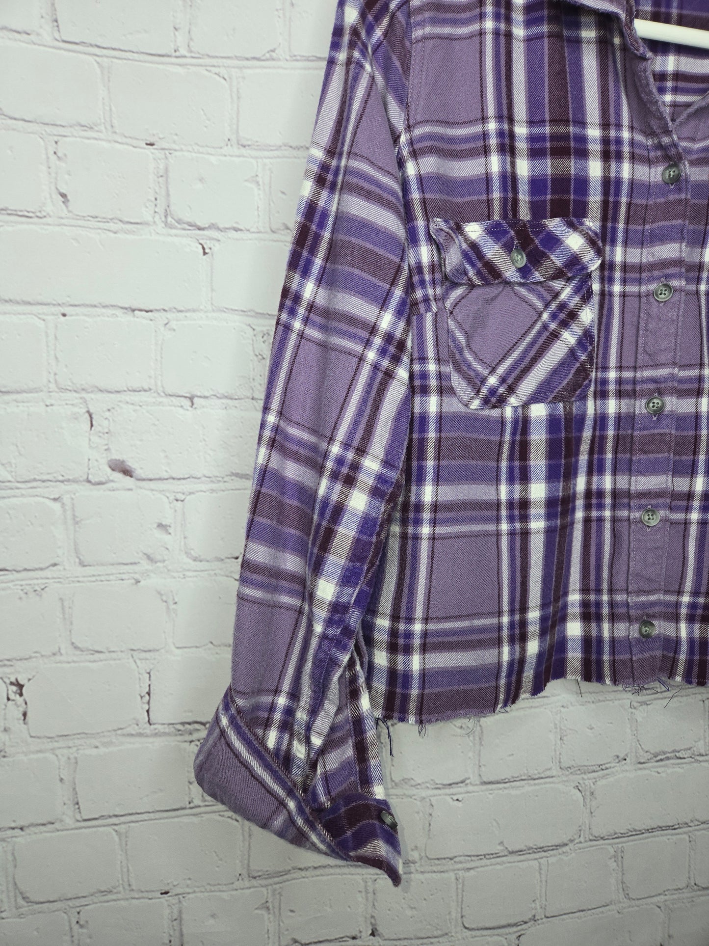 Minnesota Vikings Crop Flannel