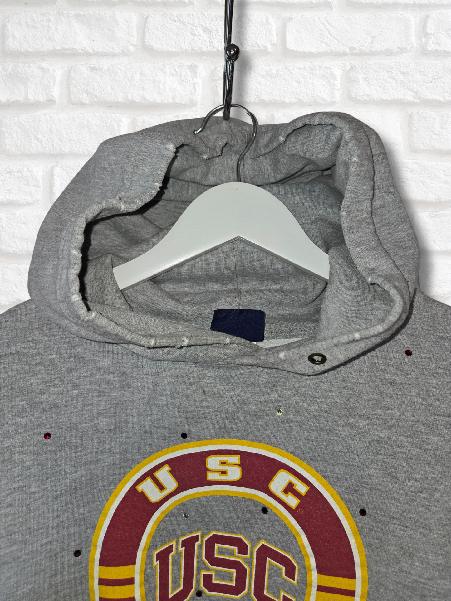 USC Trojans Crop Banded Bottom Hoodie