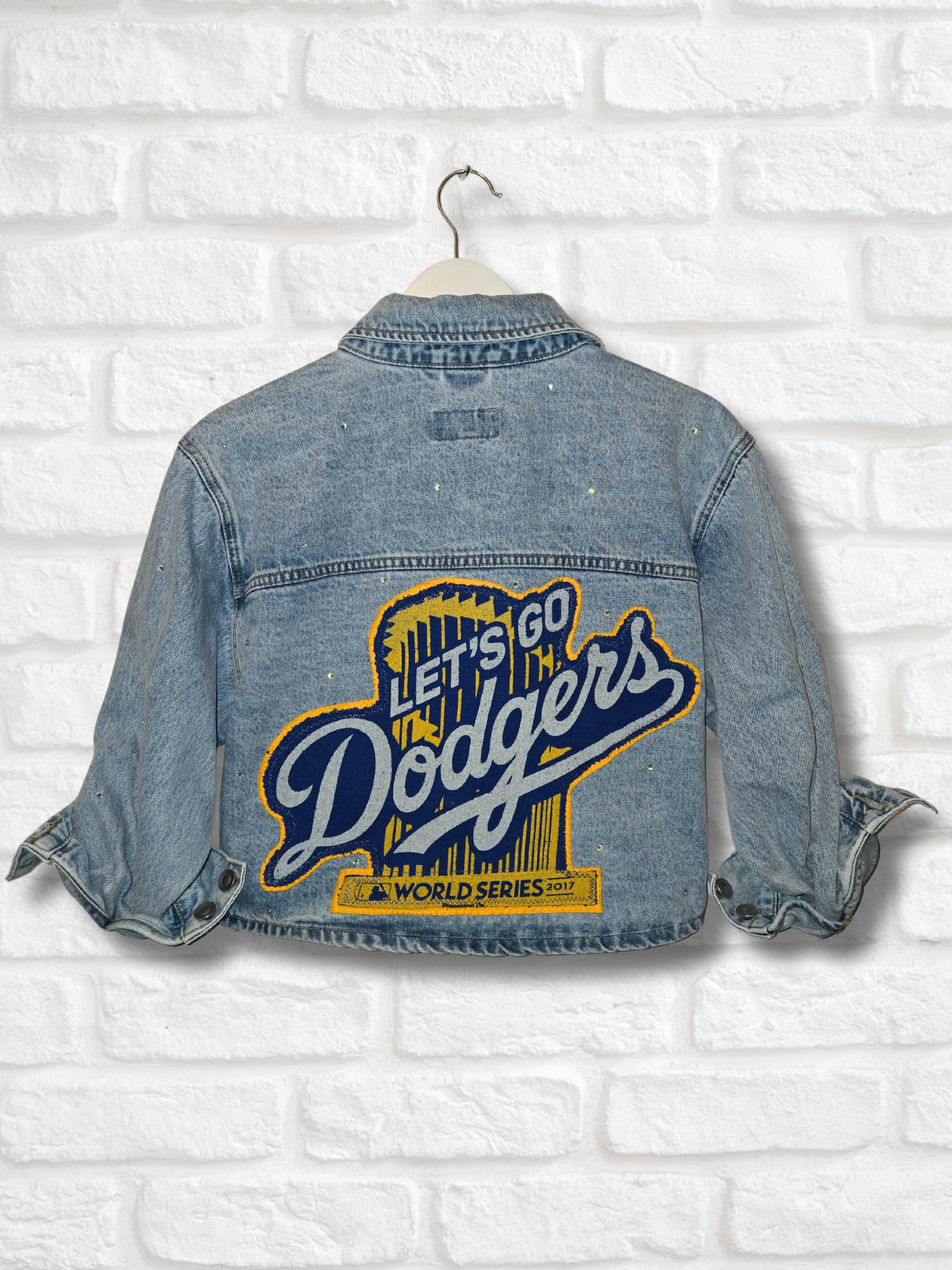 Los Angeles Dodgers Rhinestone Crop Jacket