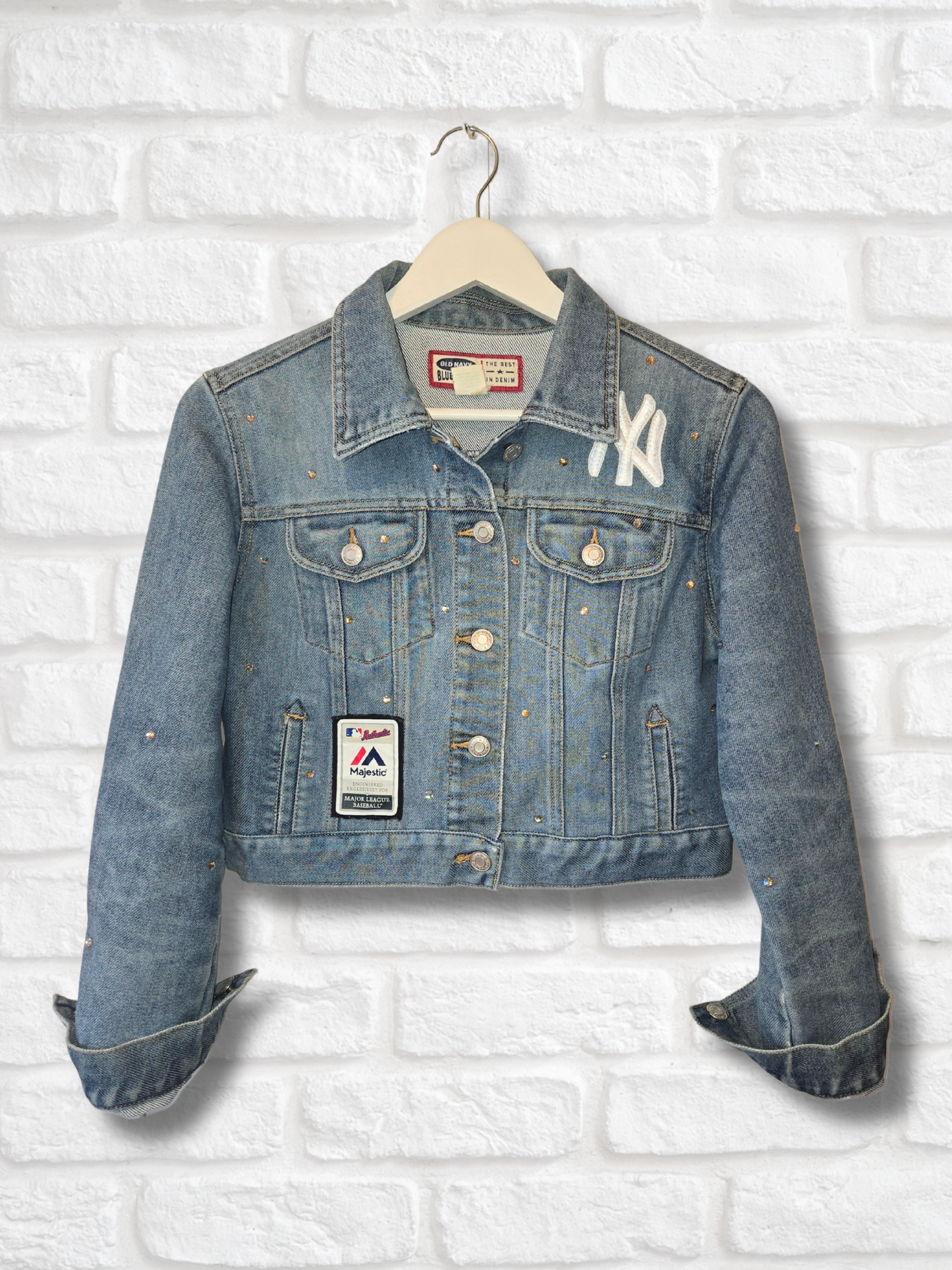 New York Yankees Denim Crop Jacket