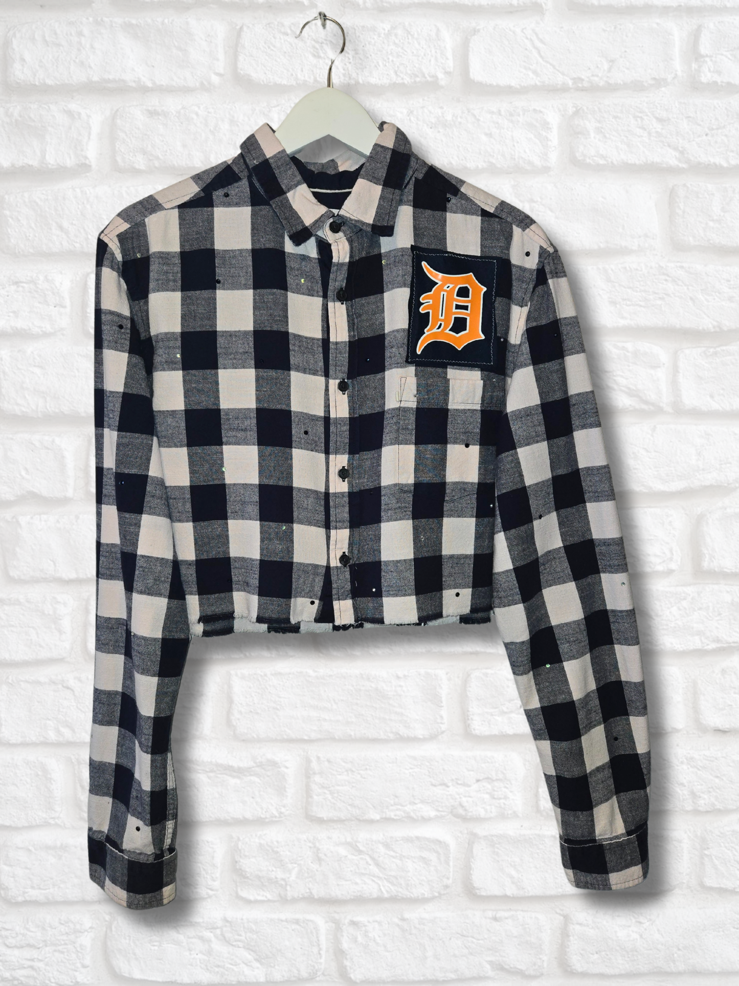 Detroit Tigers Crop Flannel