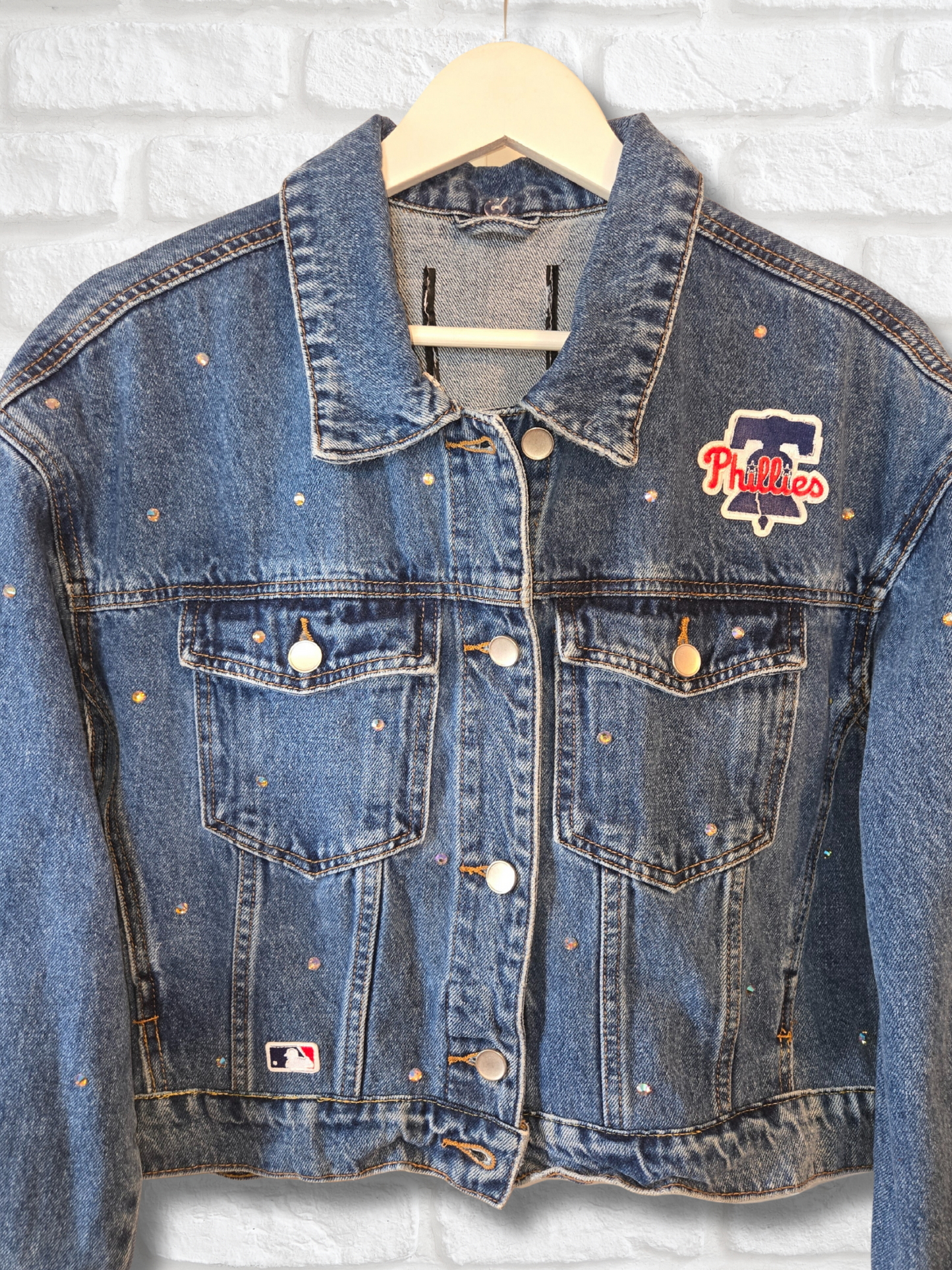 Philadelphia Phillies Crop Denim Jacket