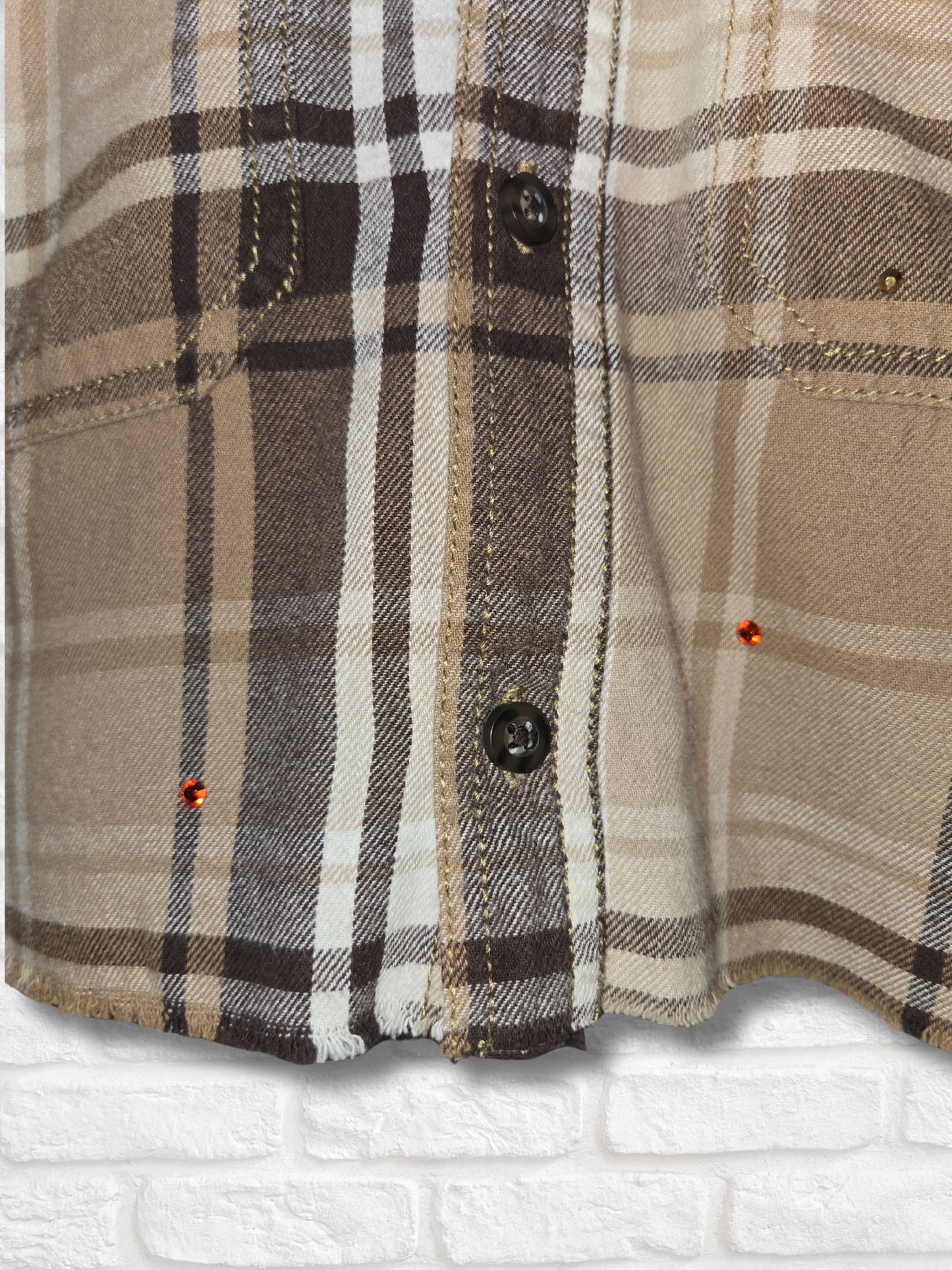 San Francisco Giants Rhinestone Crop Flannel