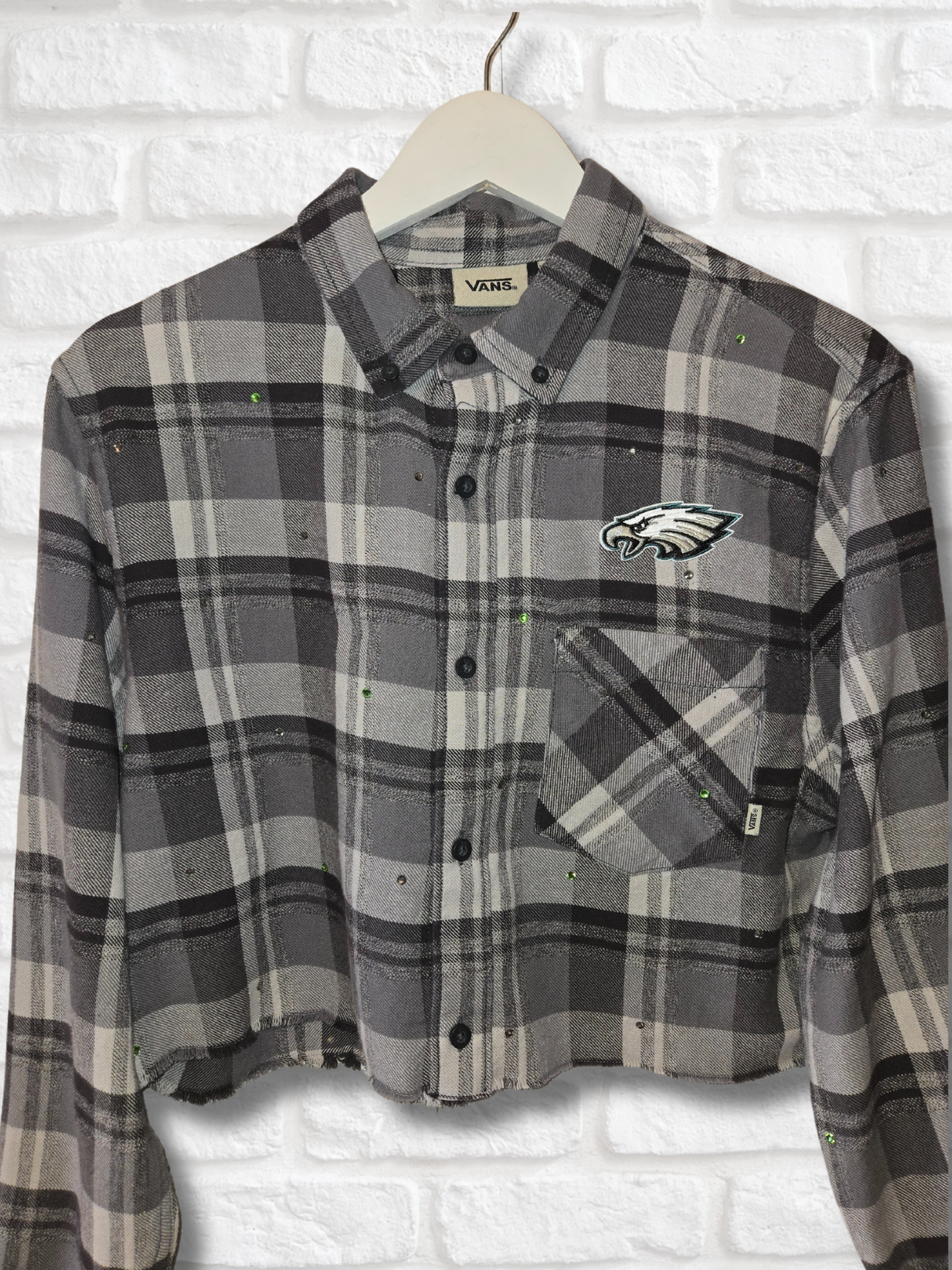 Philadelphia Eagles Crop Flannel